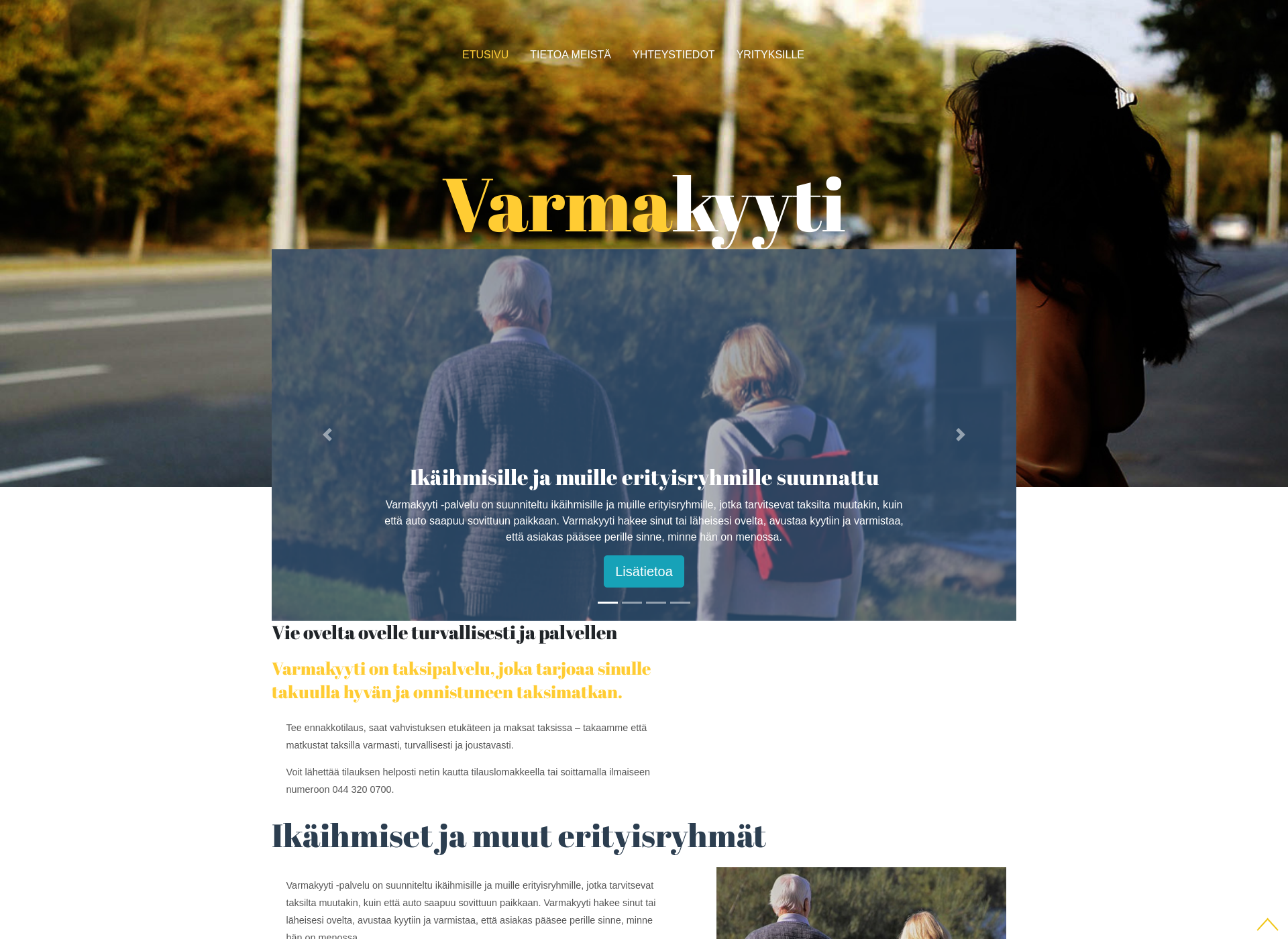Skärmdump för varmakyyti.fi