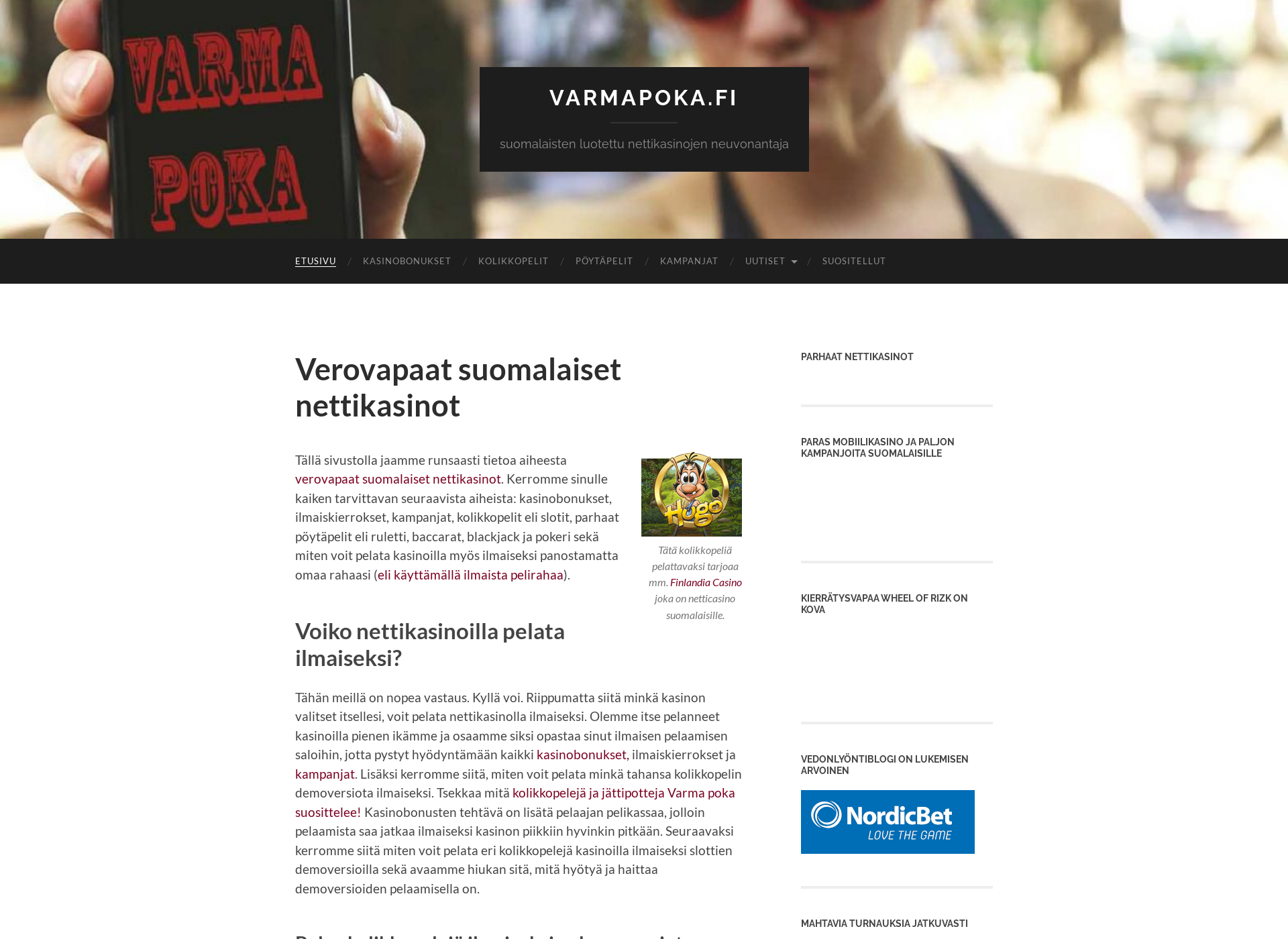 Skärmdump för varmapoka.fi