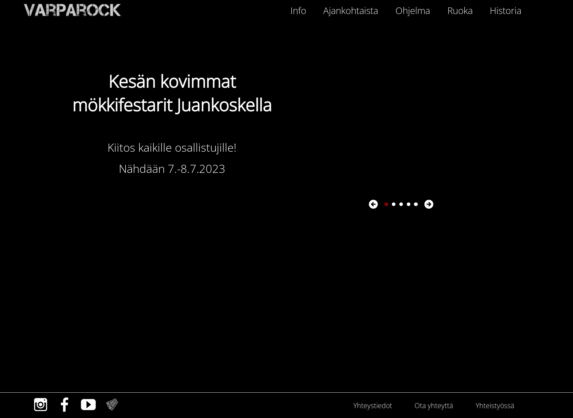 Skärmdump för varparock.fi
