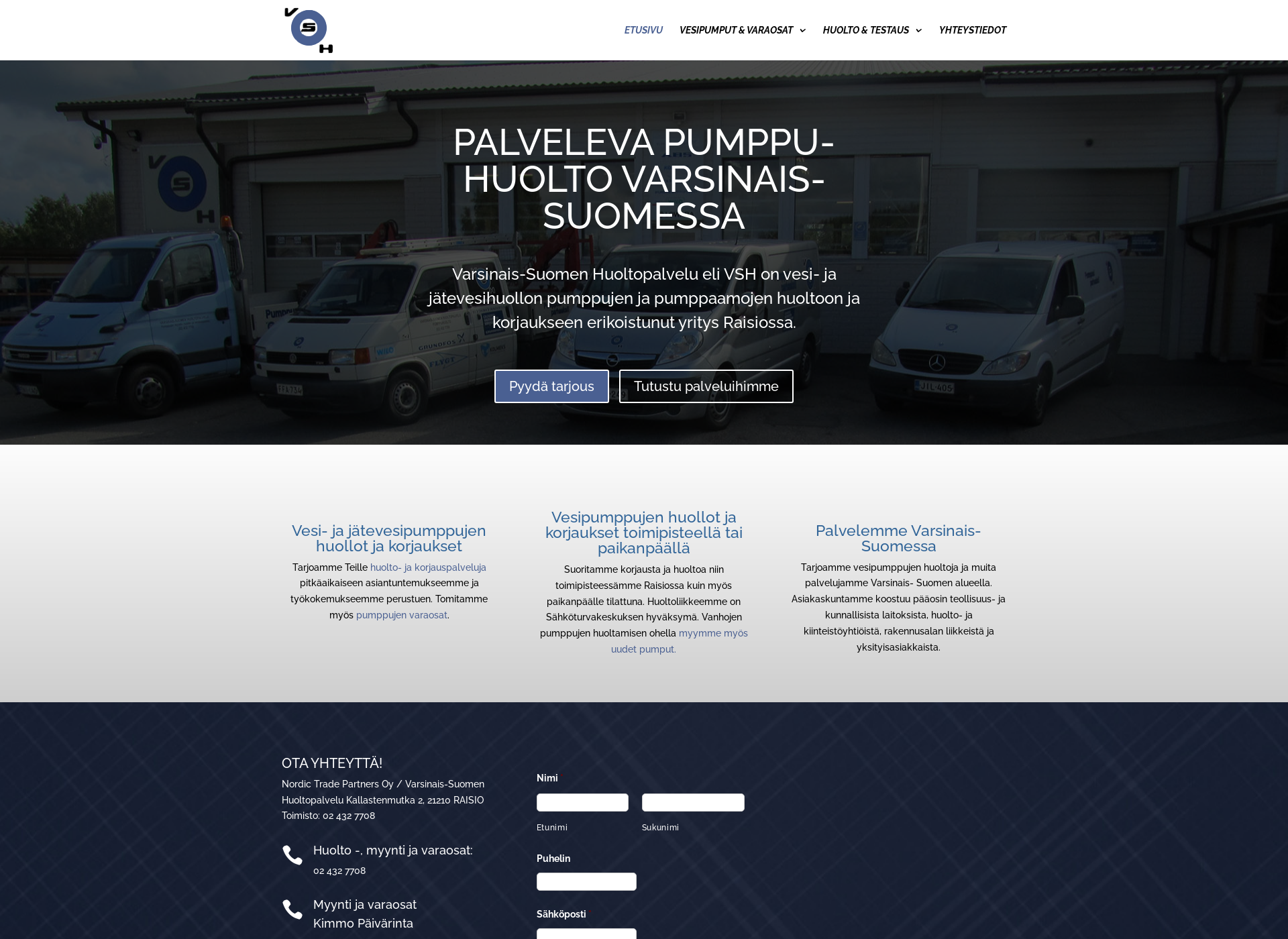 Screenshot for varsinais-suomenhuoltopalvelu.fi
