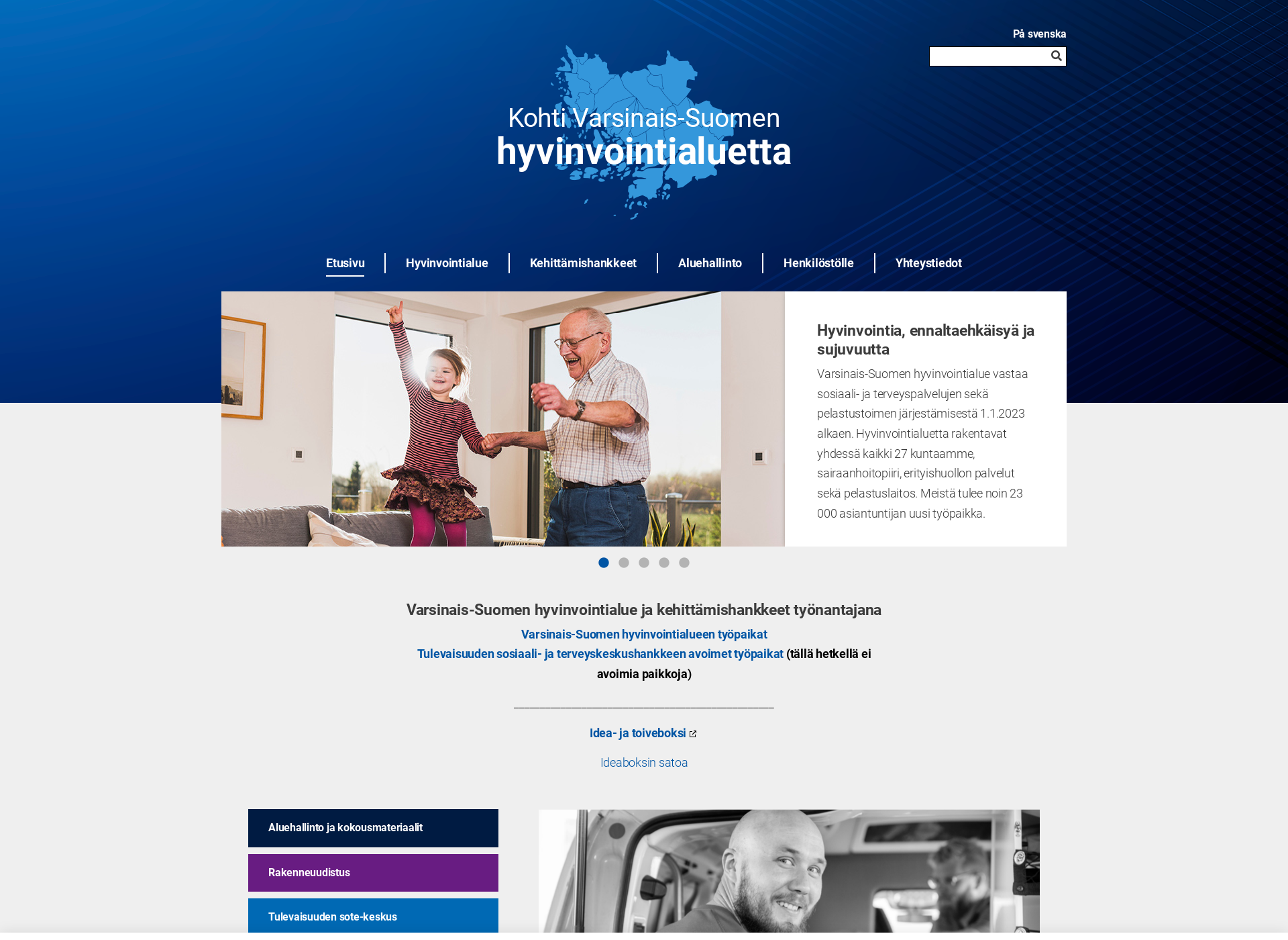 Screenshot for varsinaissuomenhyvinvointi.fi
