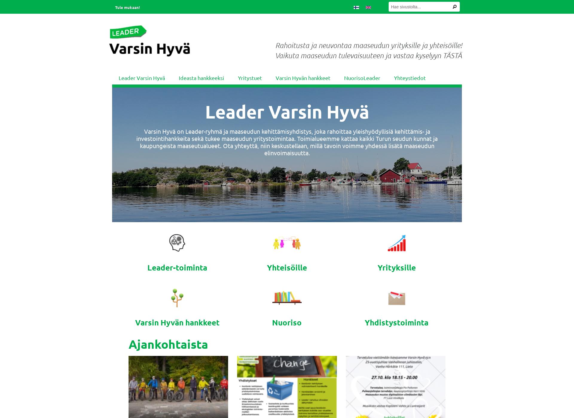 Screenshot for varsinhyva.fi
