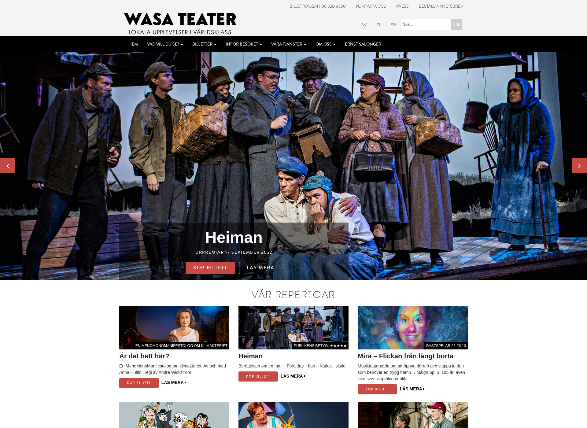Screenshot for vasateater.fi