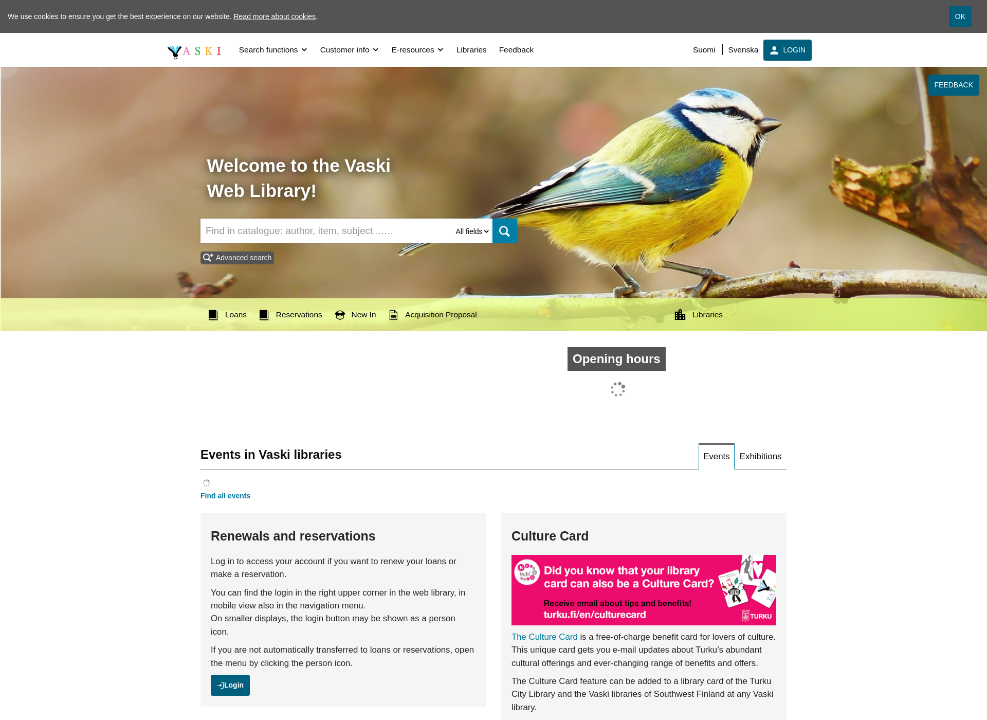 Screenshot for vaskilibraries.fi