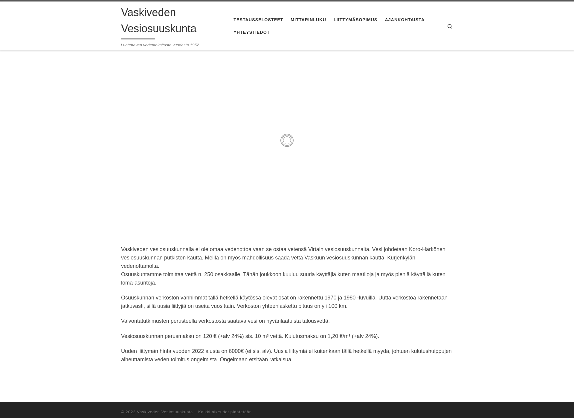 Screenshot for vaskivedenvesiosuuskunta.fi