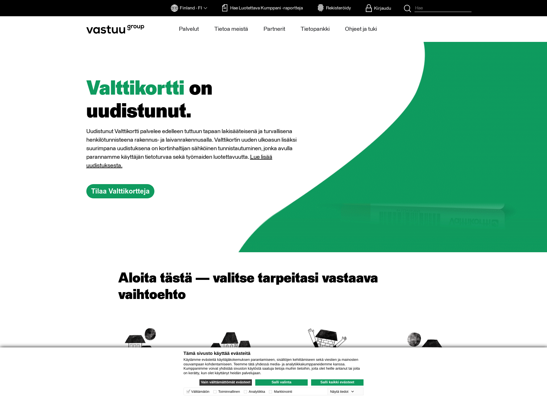 Skärmdump för vastuugroup.fi