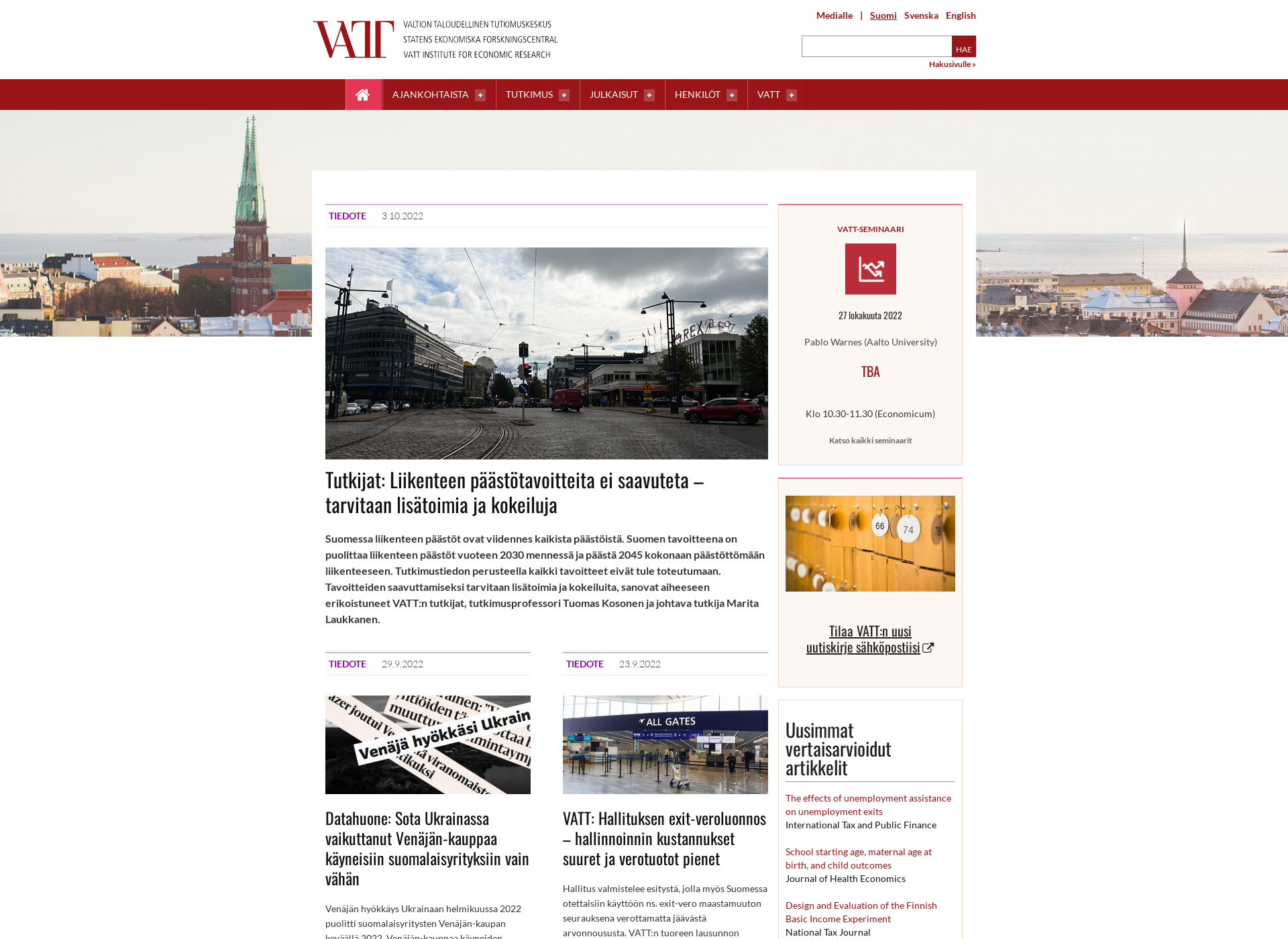 Screenshot for vatt.fi