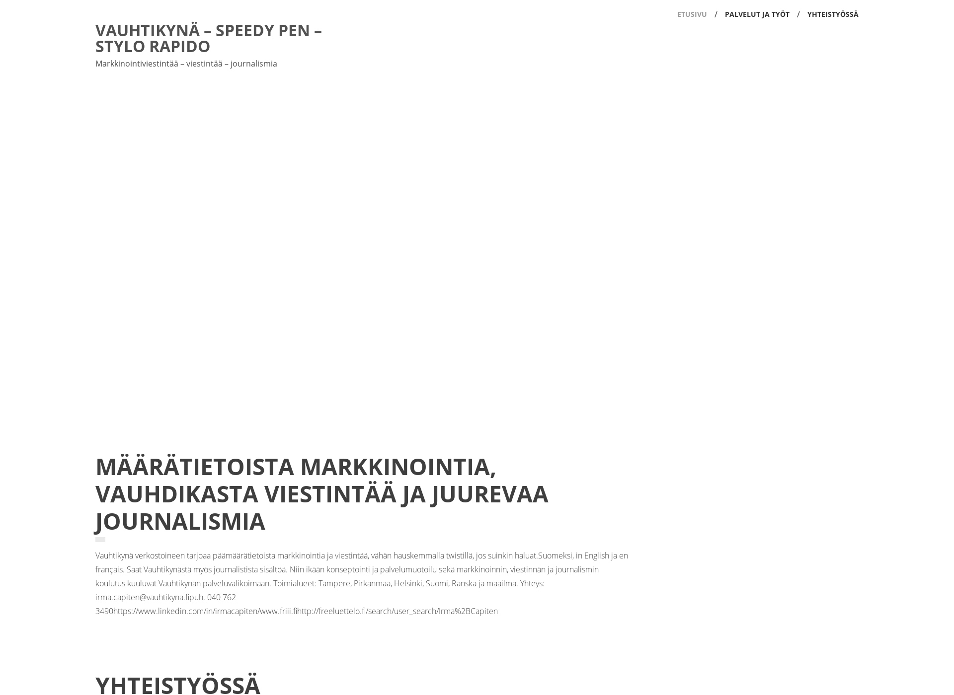 Screenshot for vauhtikynä.fi