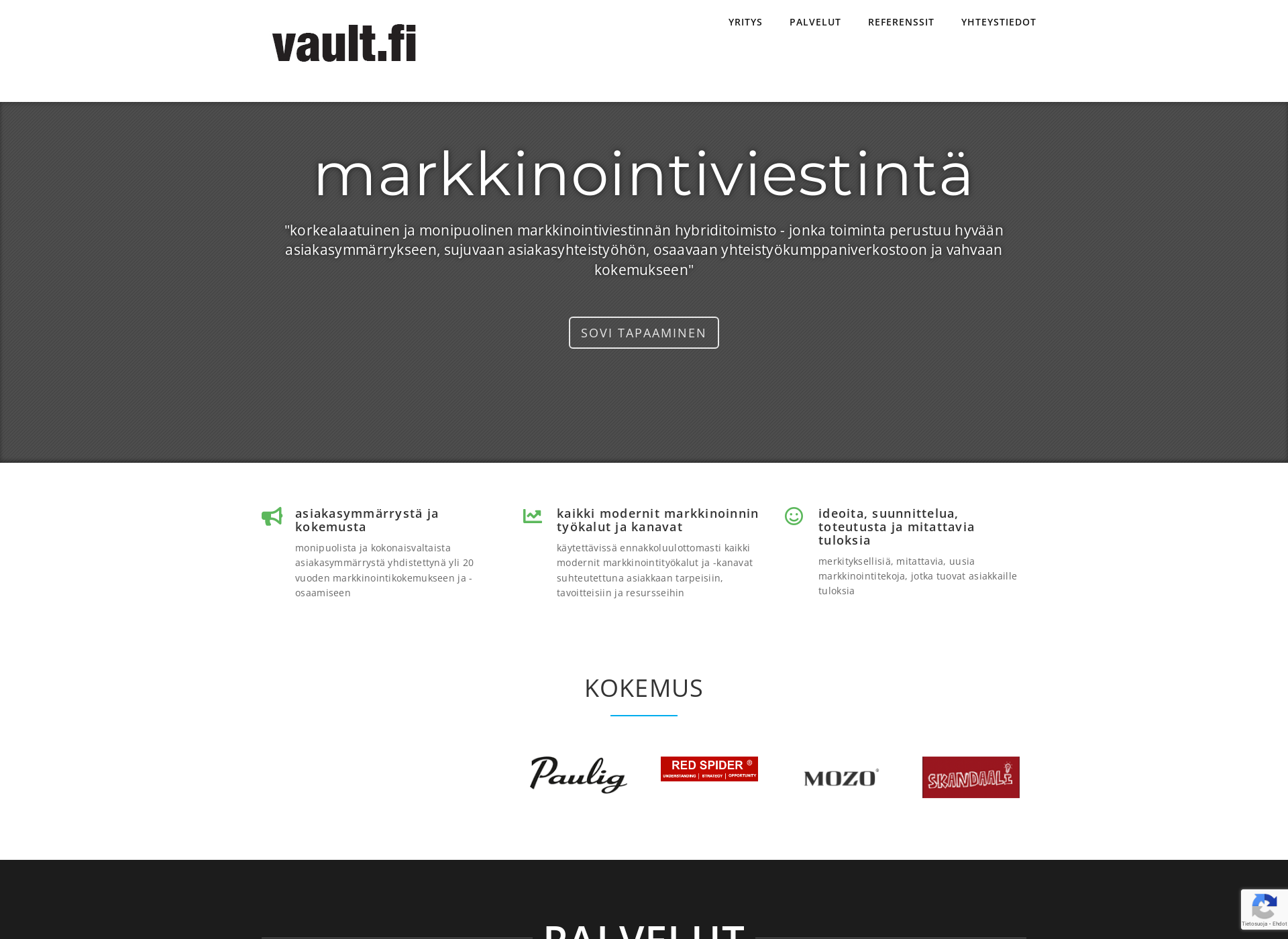 Skärmdump för vault.fi