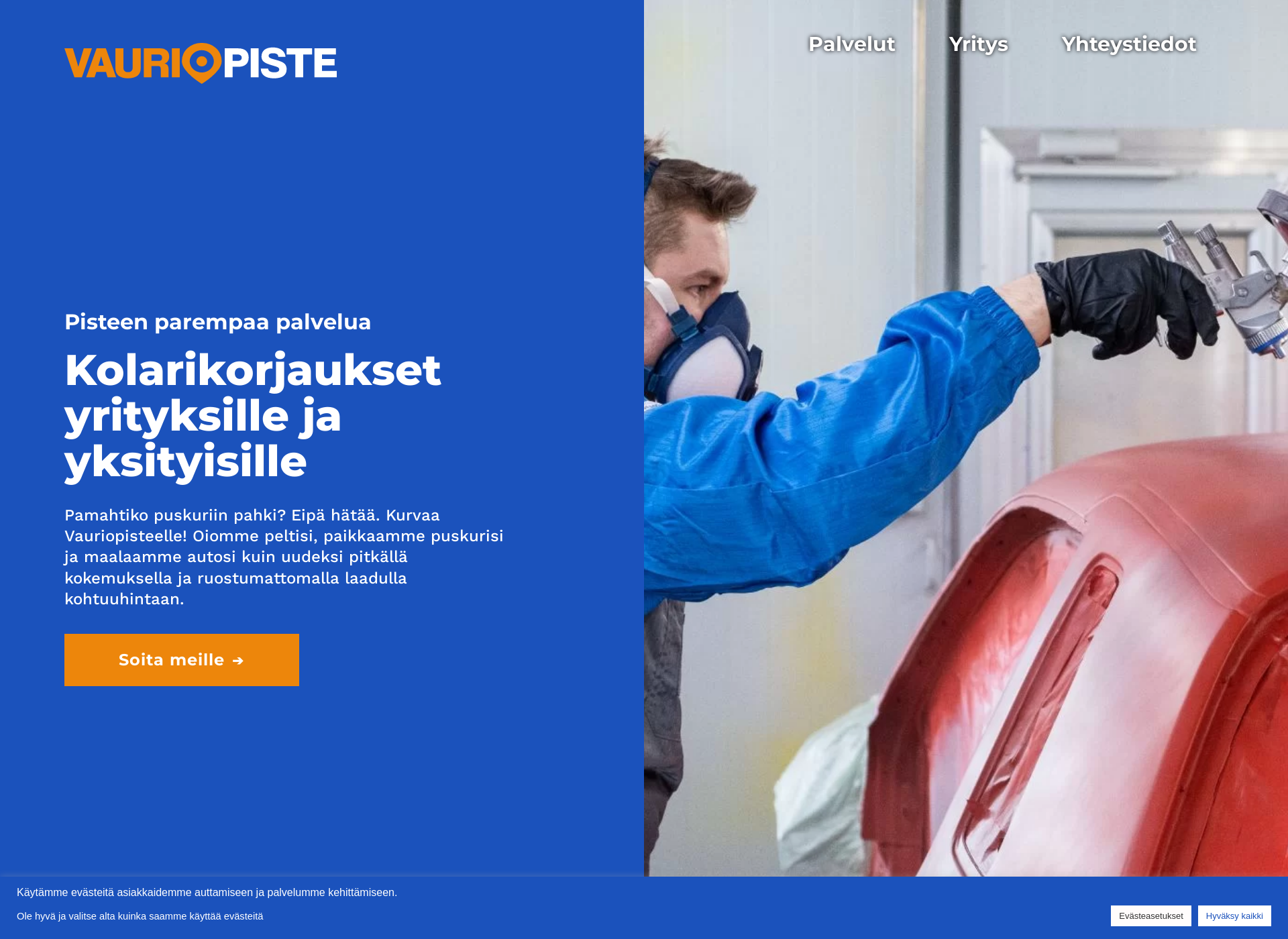 Näyttökuva vauriopiste.fi