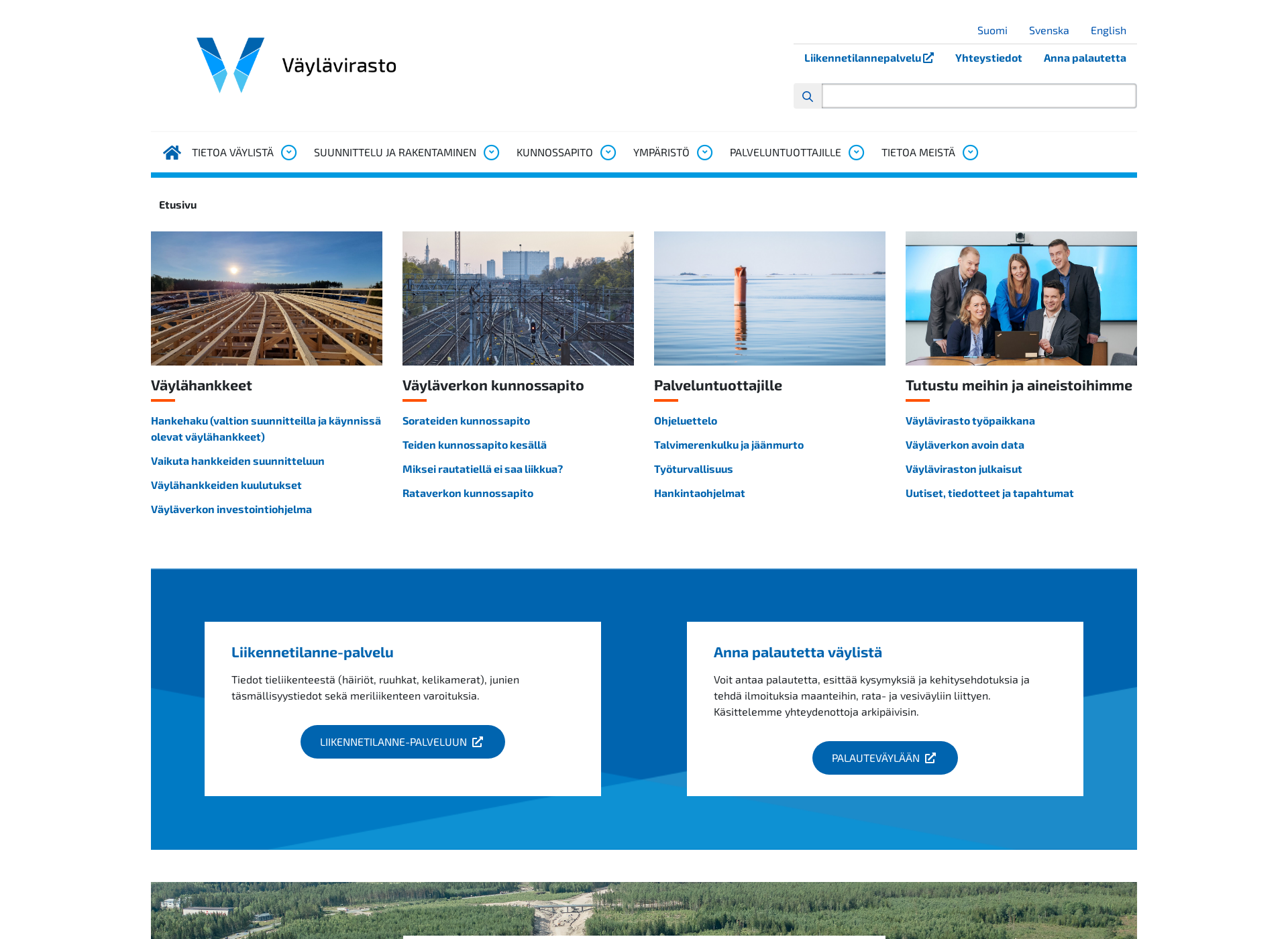 Screenshot for vaylavirasto.fi