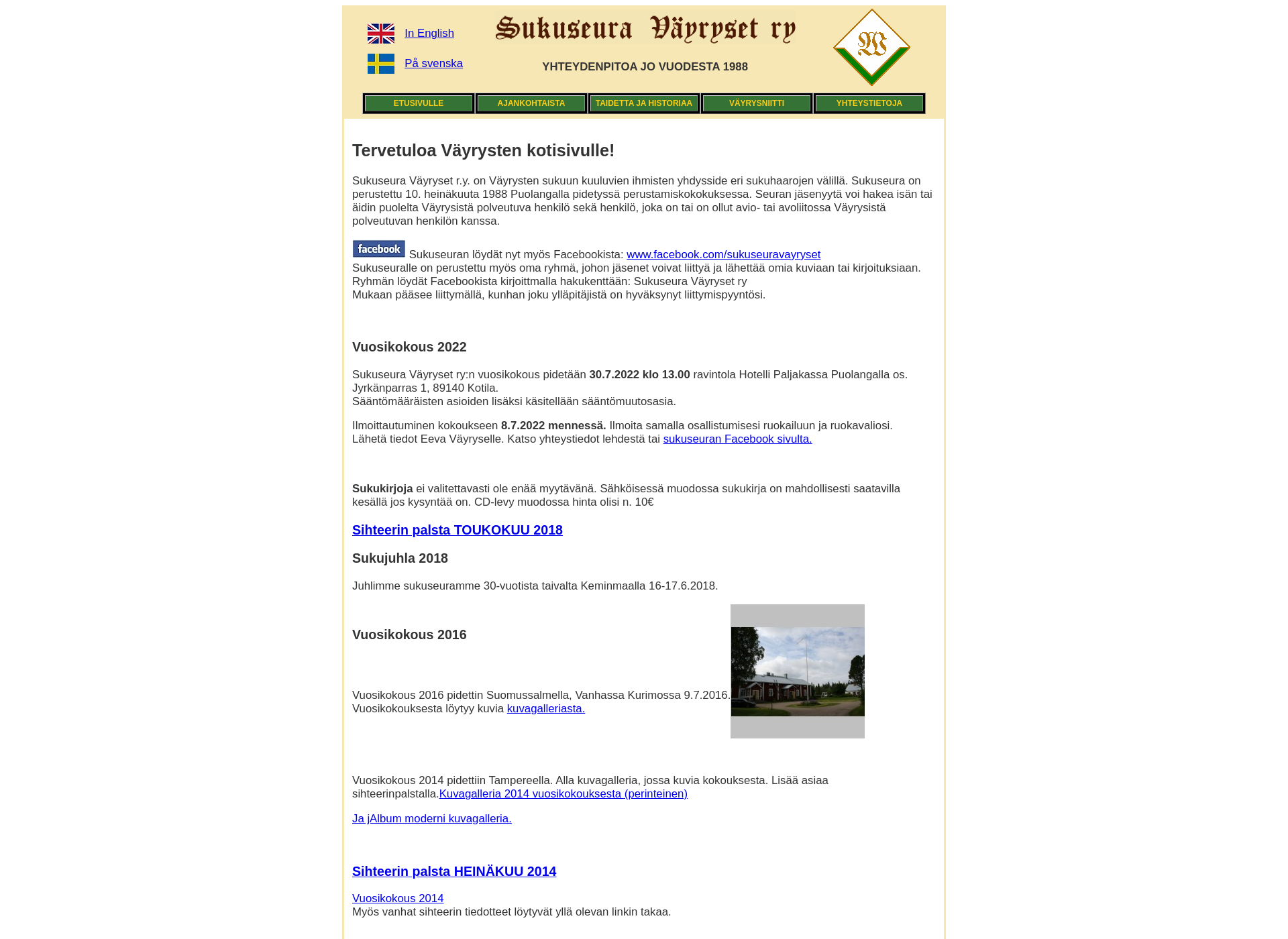 Screenshot for vayryset.fi