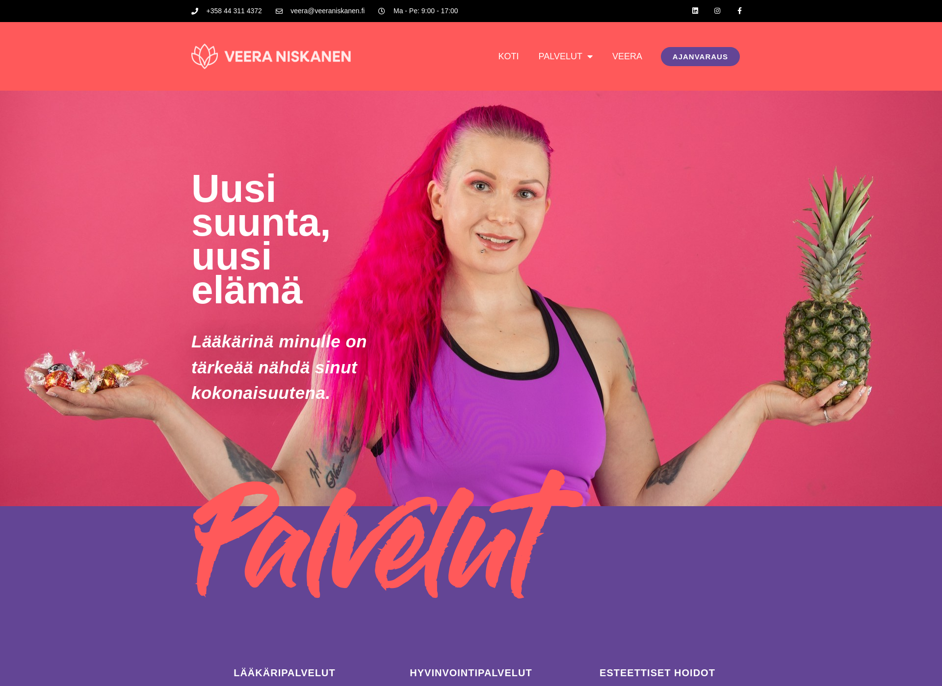 Skärmdump för veeraniskanen.fi