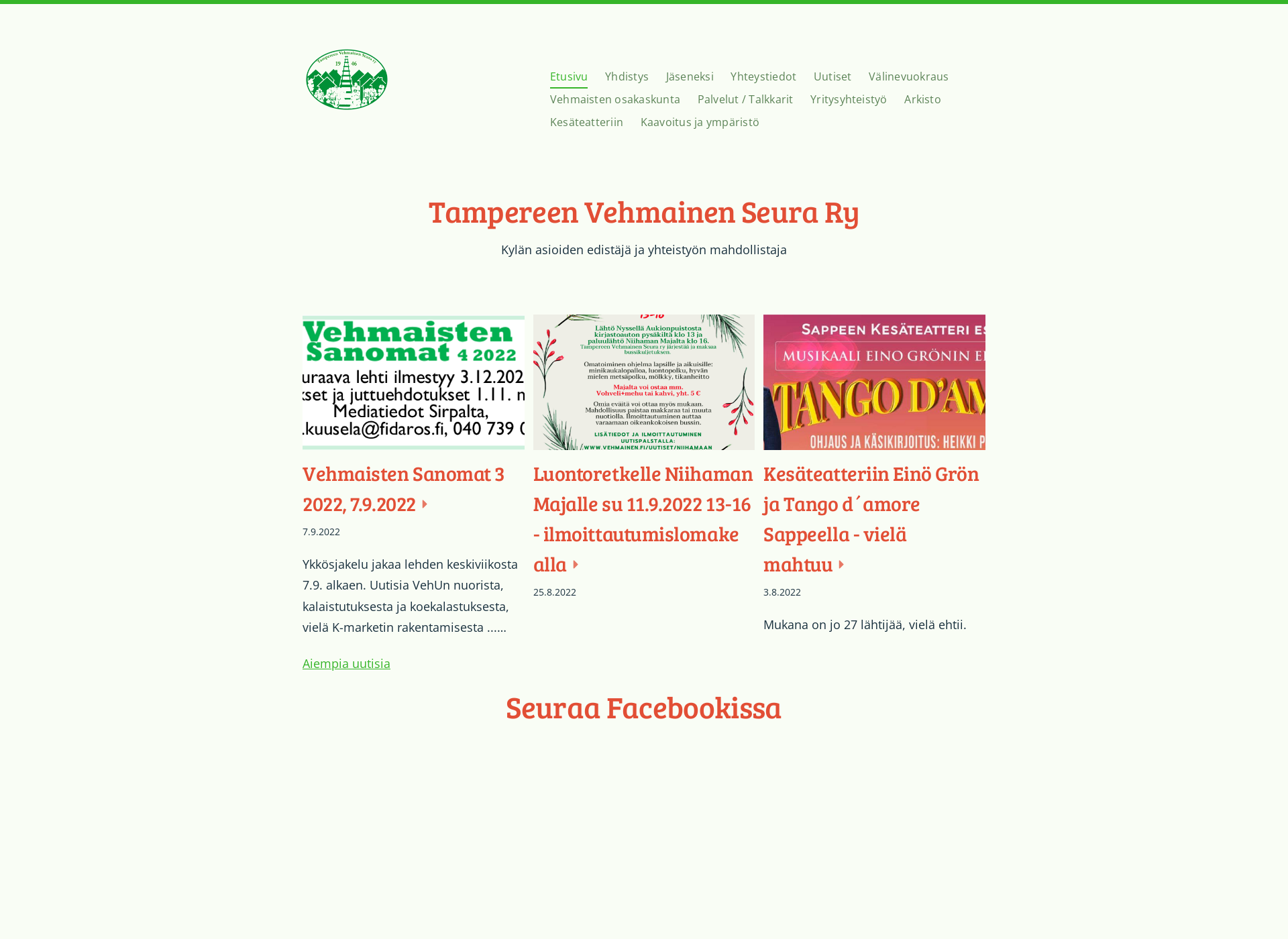 Screenshot for vehmainen.fi