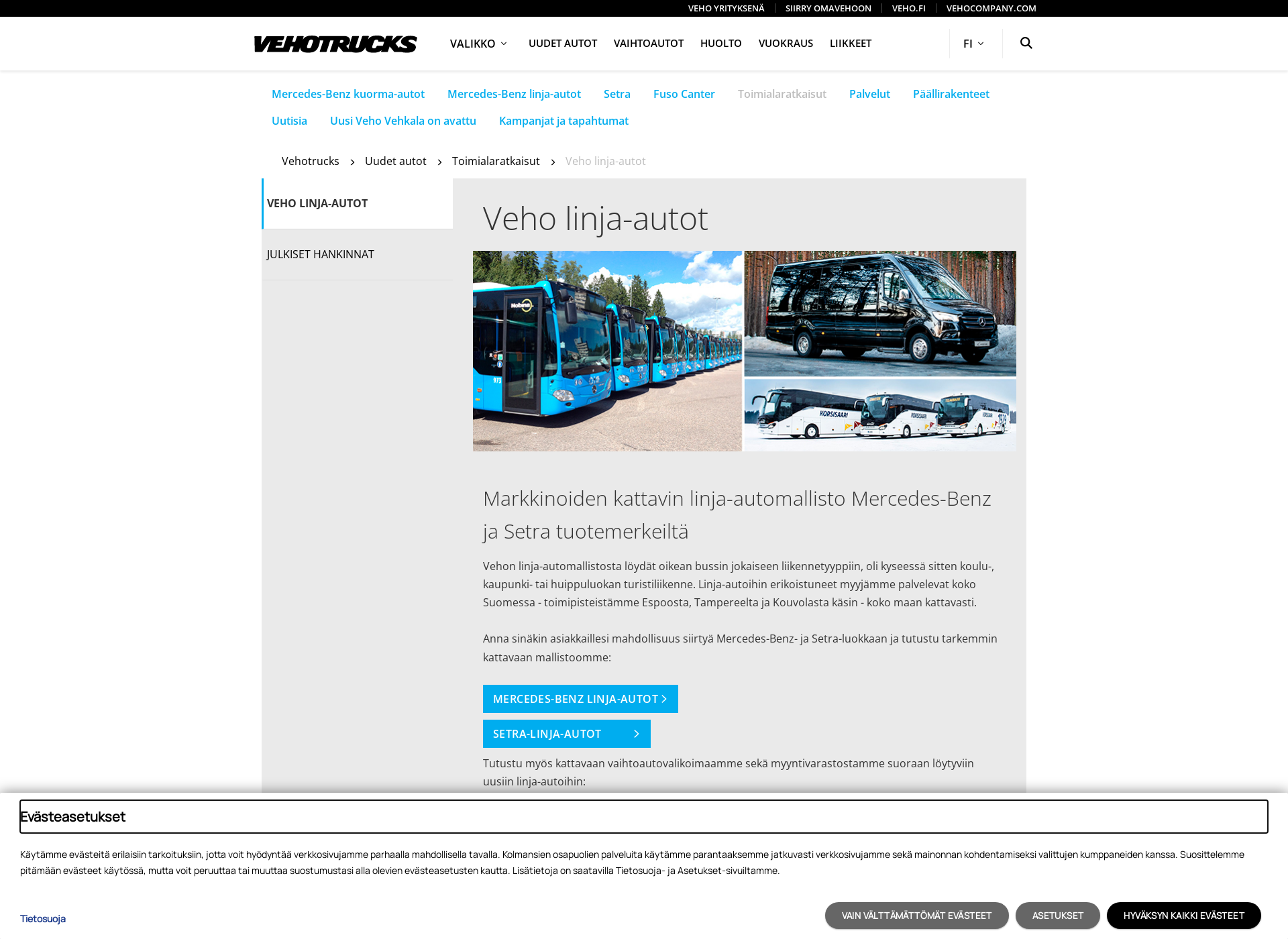 Screenshot for vehobuses.fi