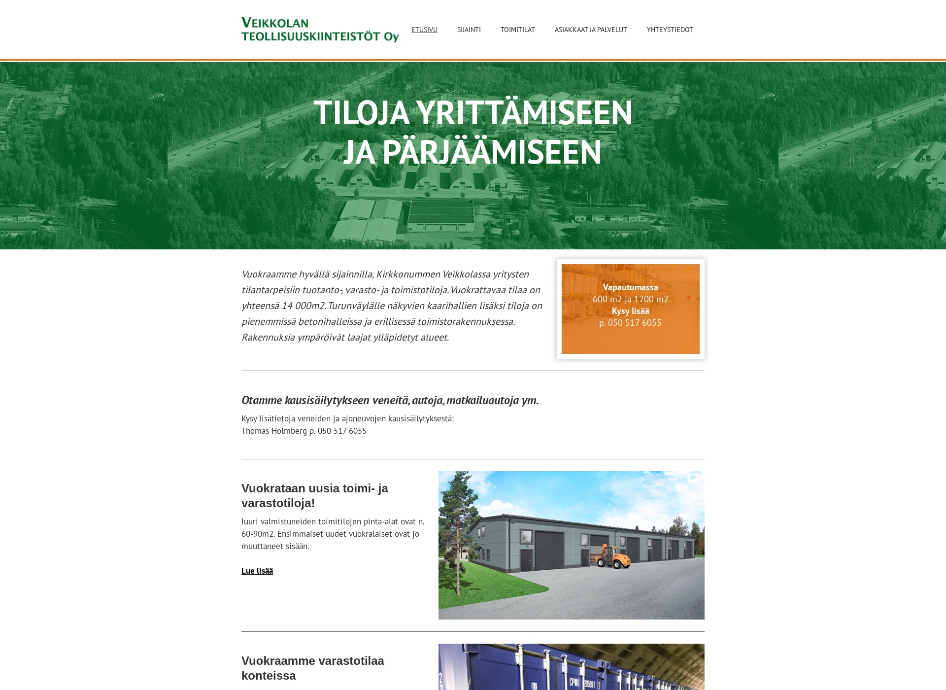 Screenshot for veikkolanteollisuuskiinteistot.fi