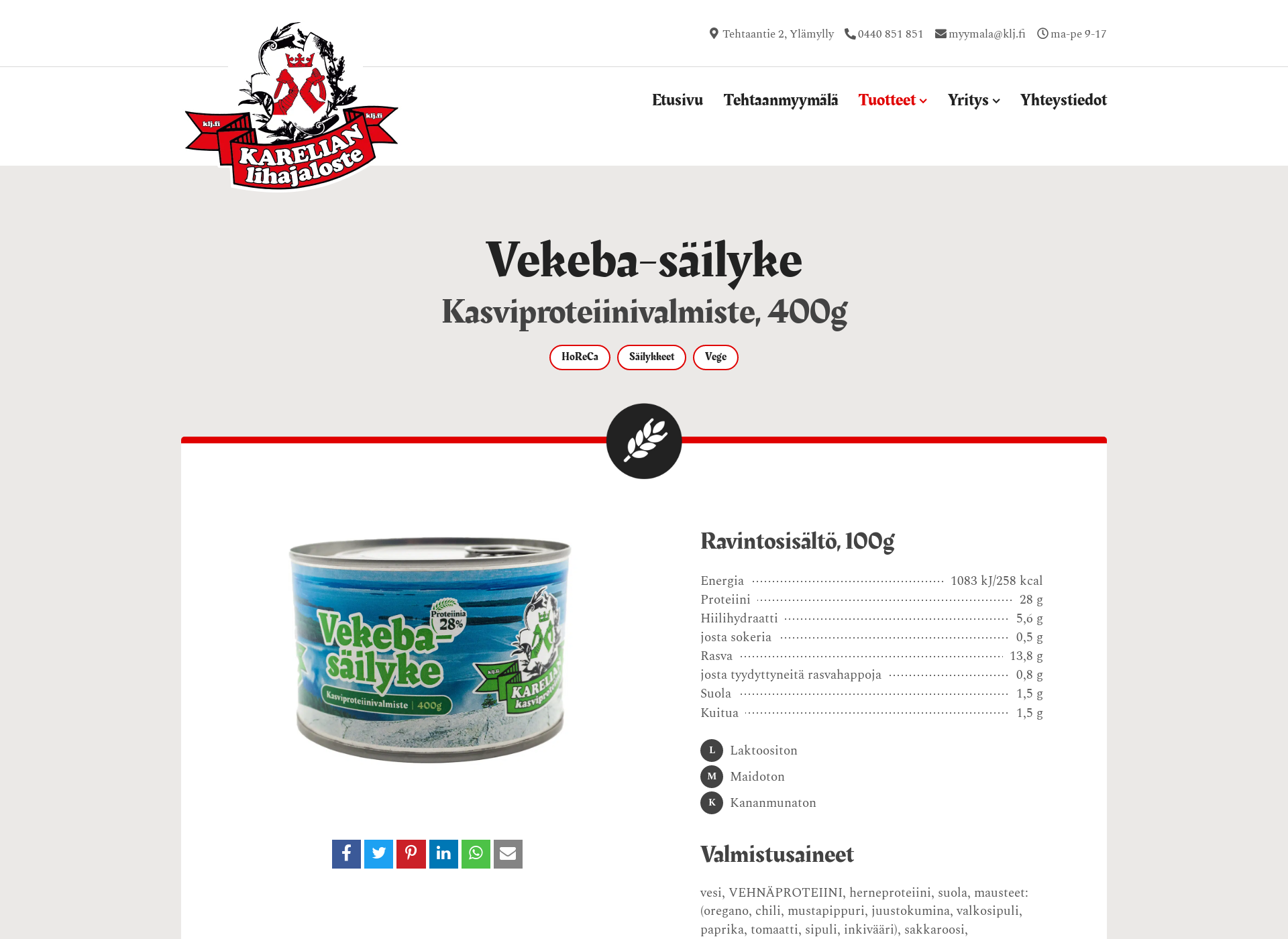 Screenshot for vekeba.fi