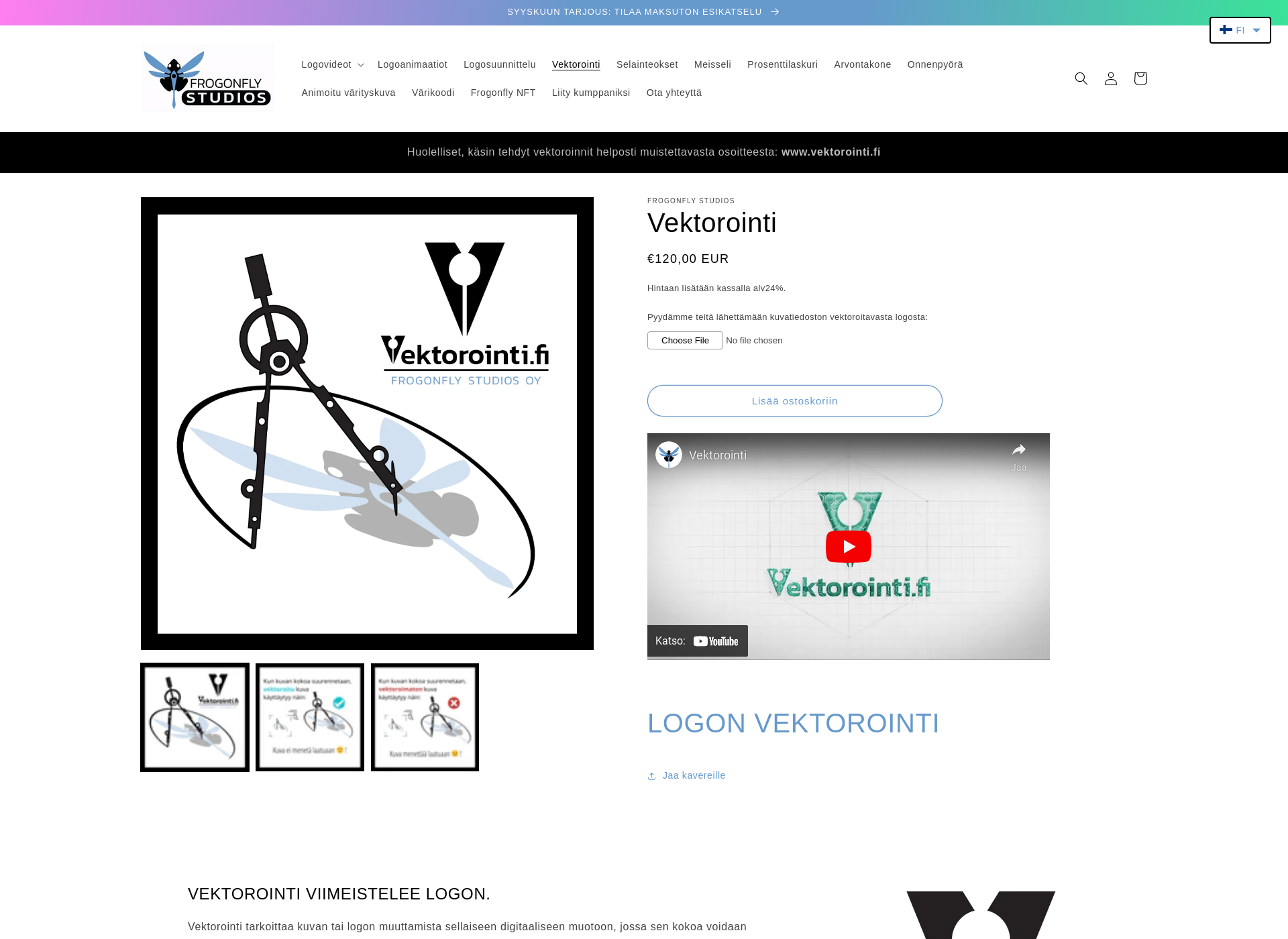 Screenshot for vektorointi.fi