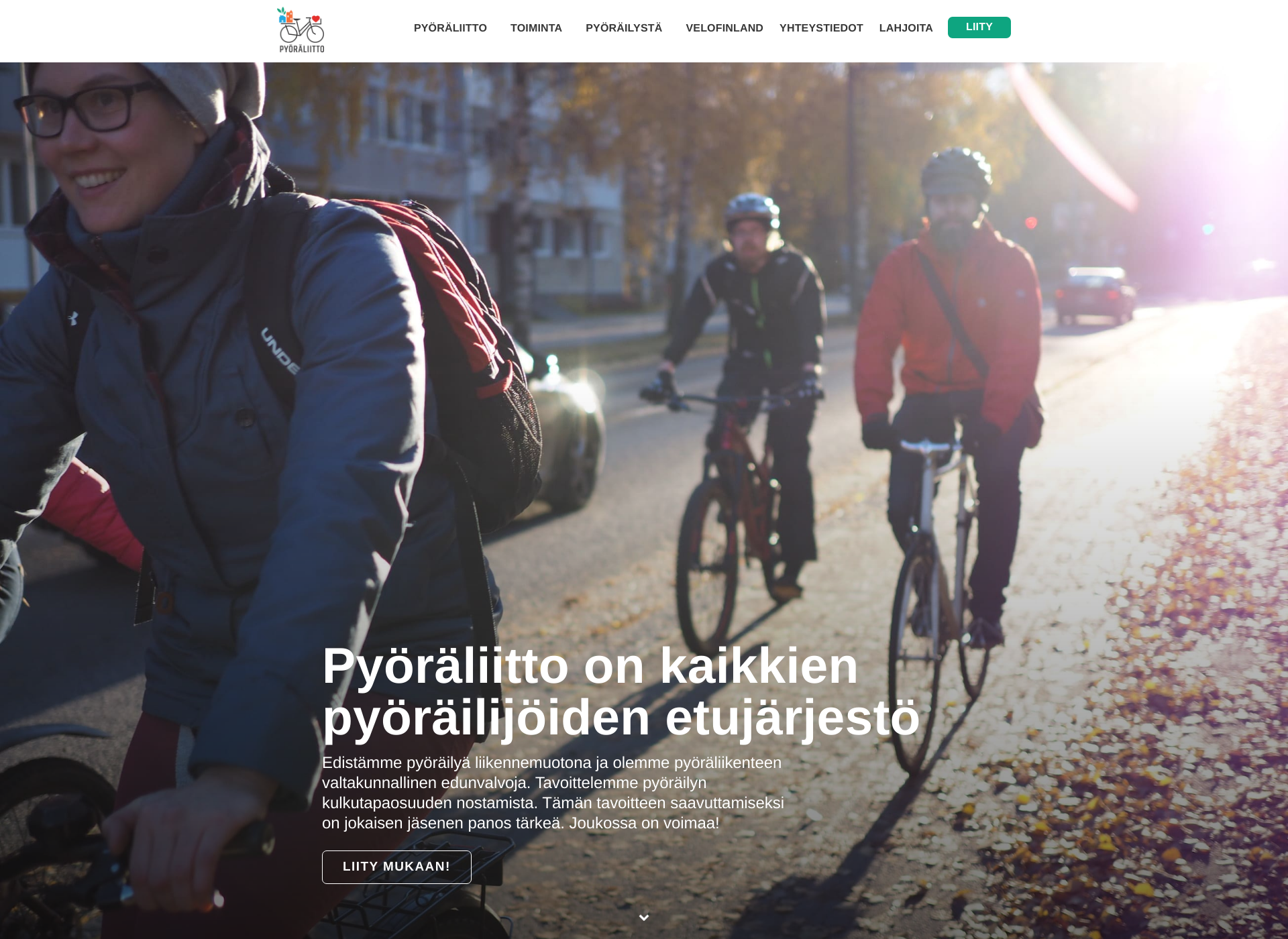 Skärmdump för velofest.fi