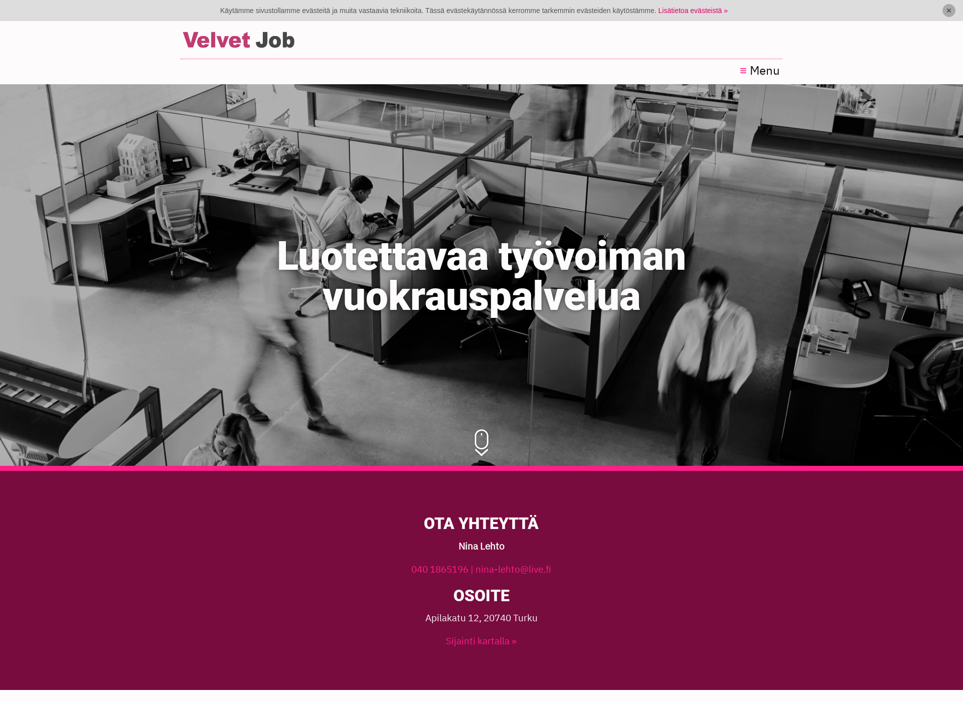 Screenshot for velvetjob.fi