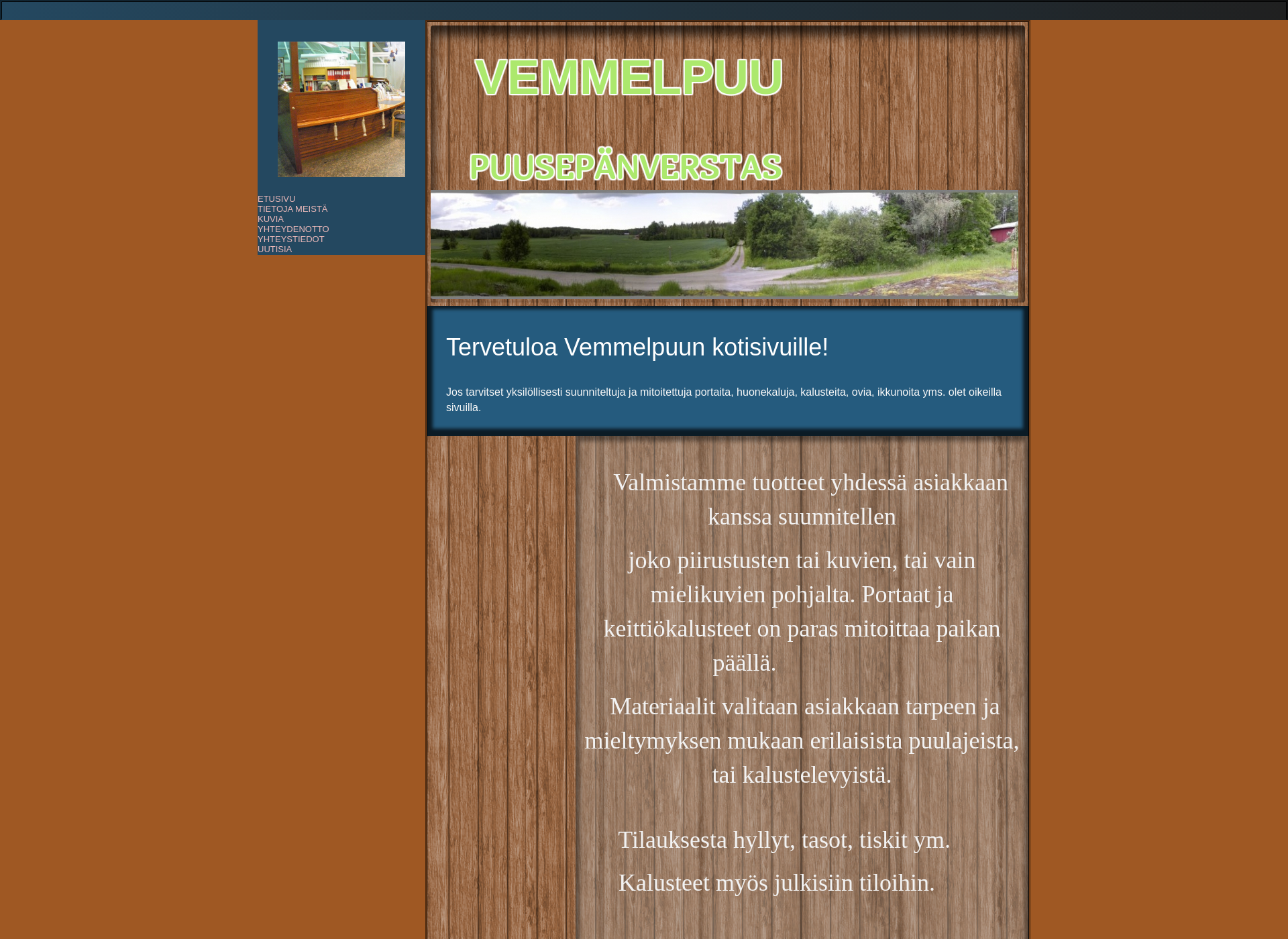 Skärmdump för vemmelpuu.fi