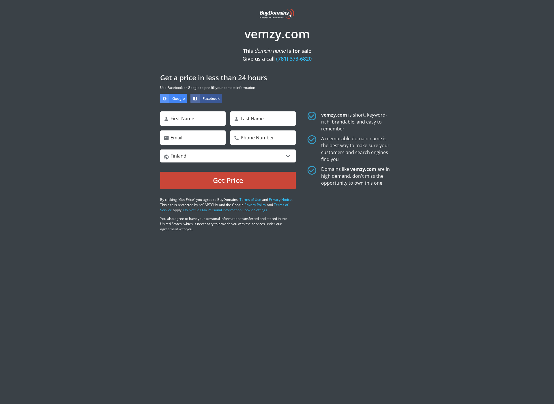 Screenshot for vemzy.com
