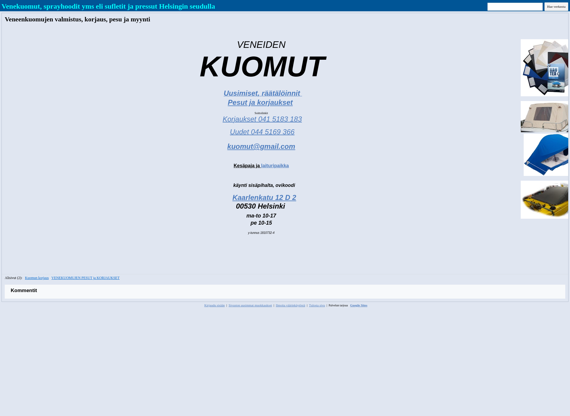 Screenshot for veneidenkuomut.fi