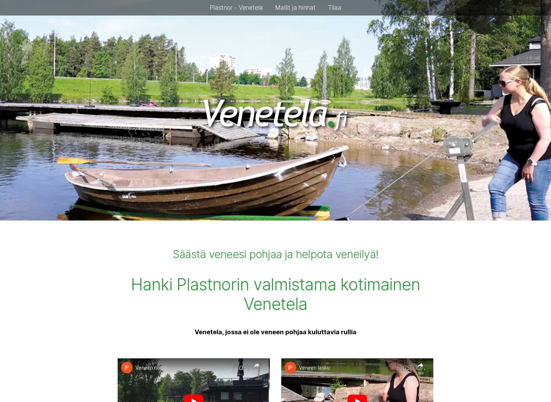Skärmdump för venetela.fi