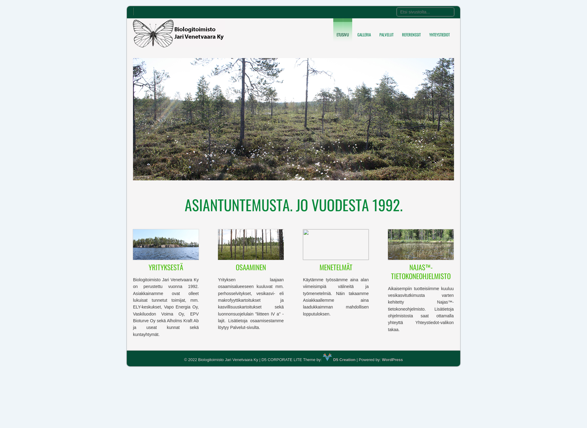 Screenshot for venetvaara.fi