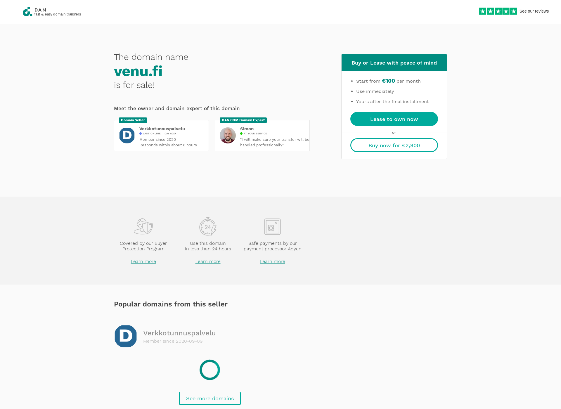 Screenshot for venu.fi