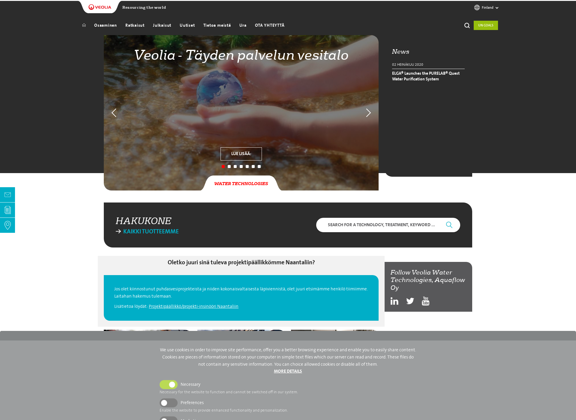 Screenshot for veoliawatertechnologies.fi