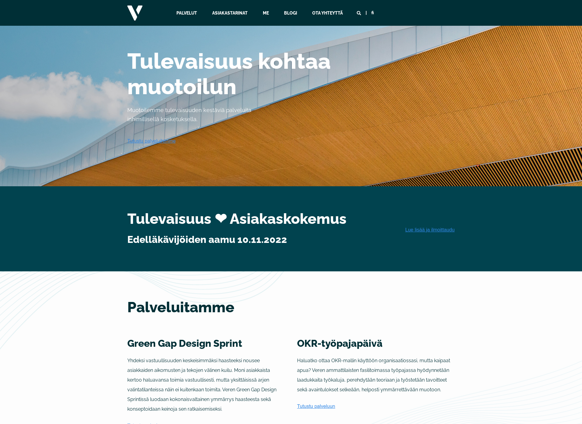 Skärmdump för vere.fi