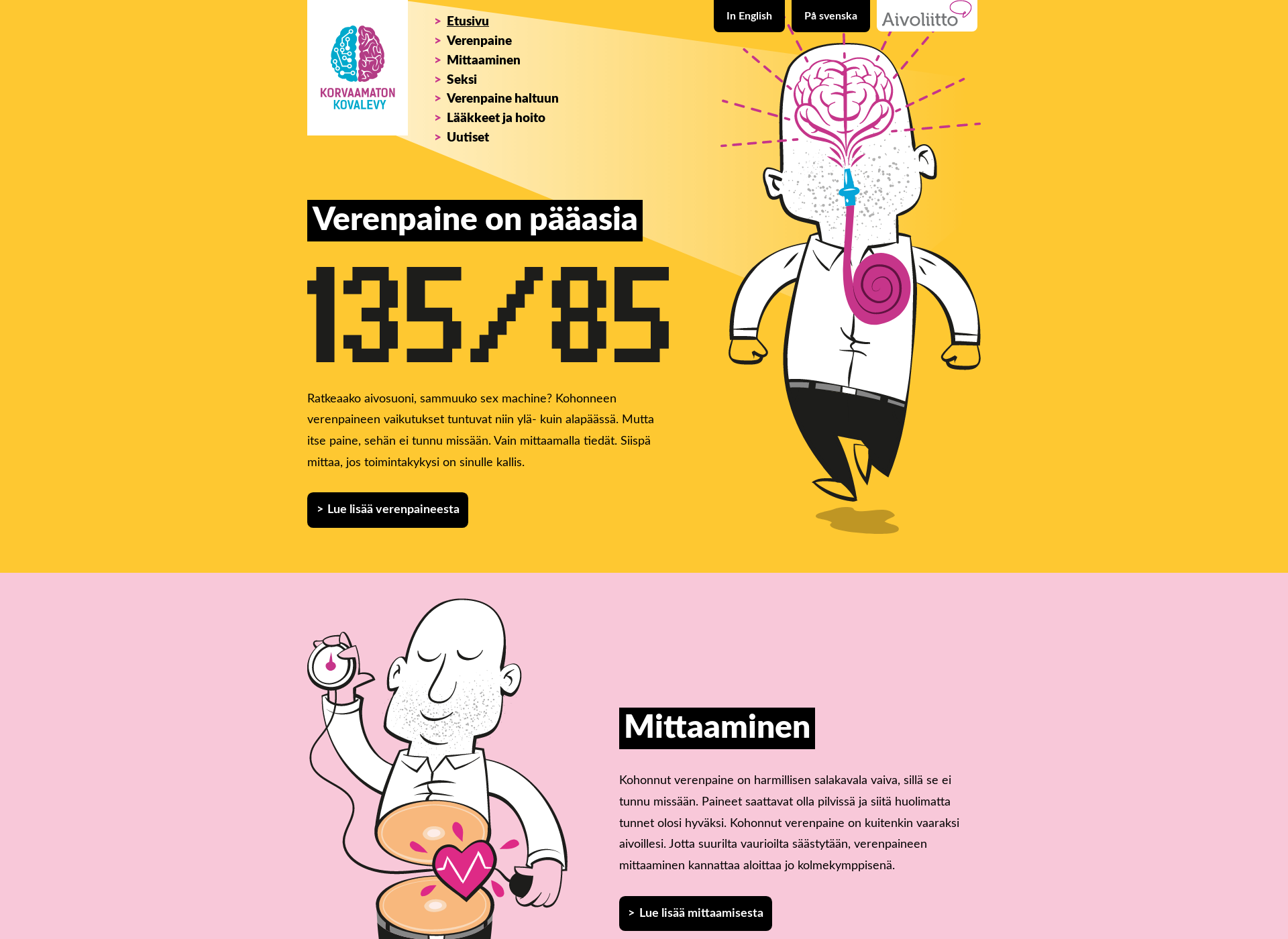 Screenshot for verenpaineesta.fi