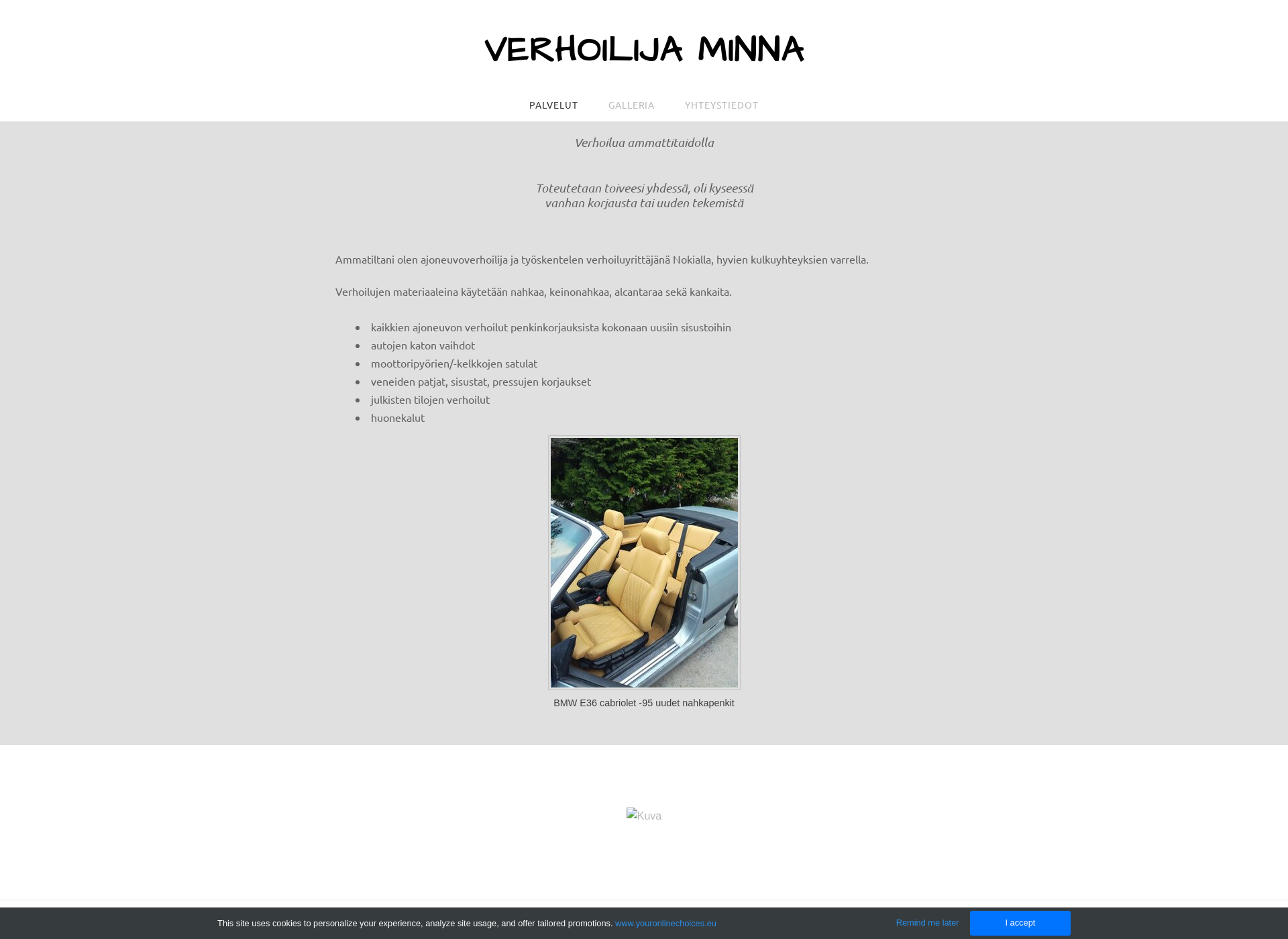 Screenshot for verhoilijaminna.fi