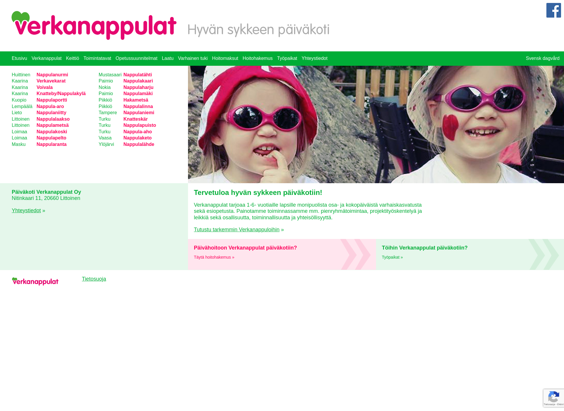 Skärmdump för verkanappulat.fi
