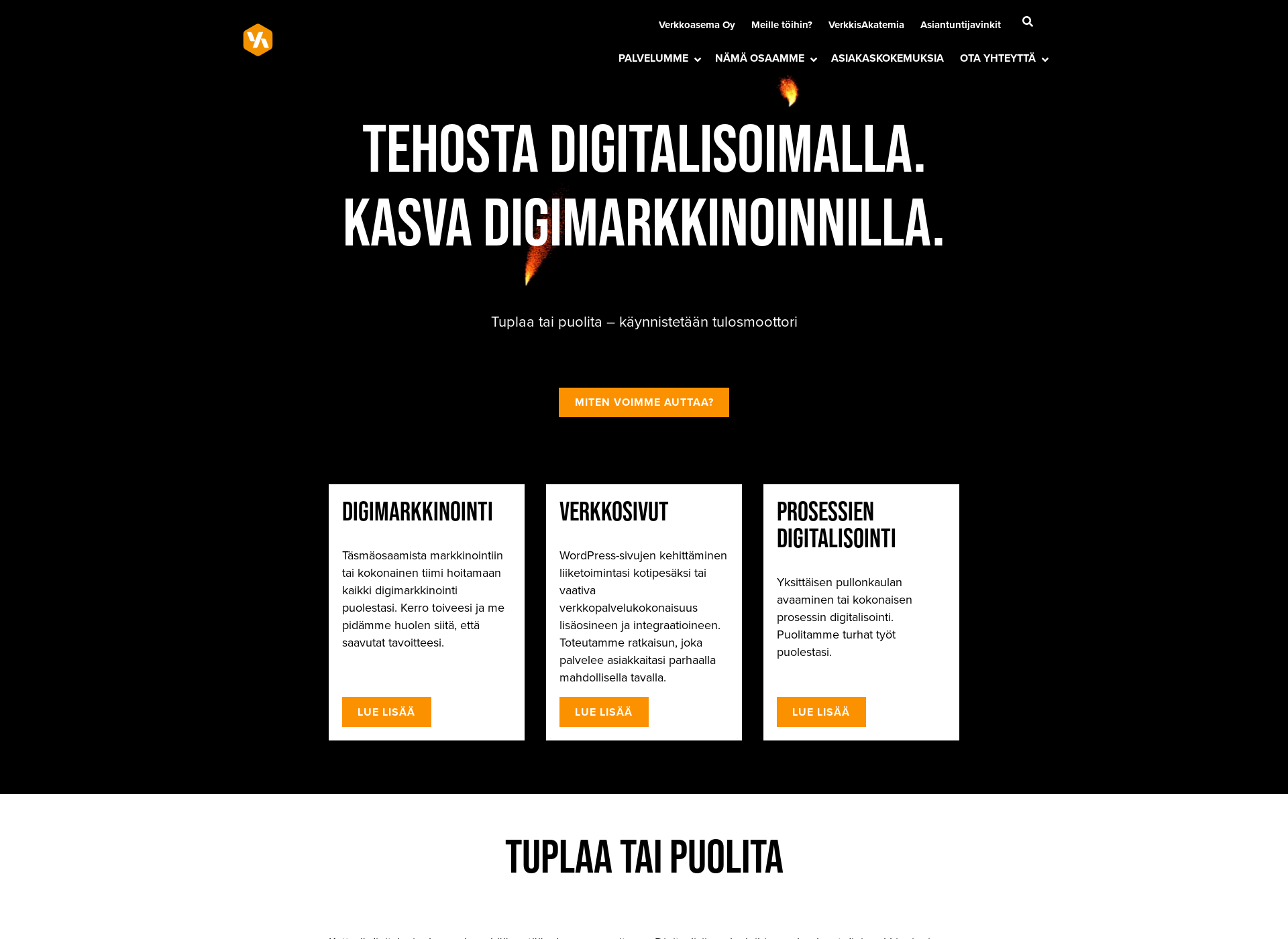 Skärmdump för verkkoasema.fi
