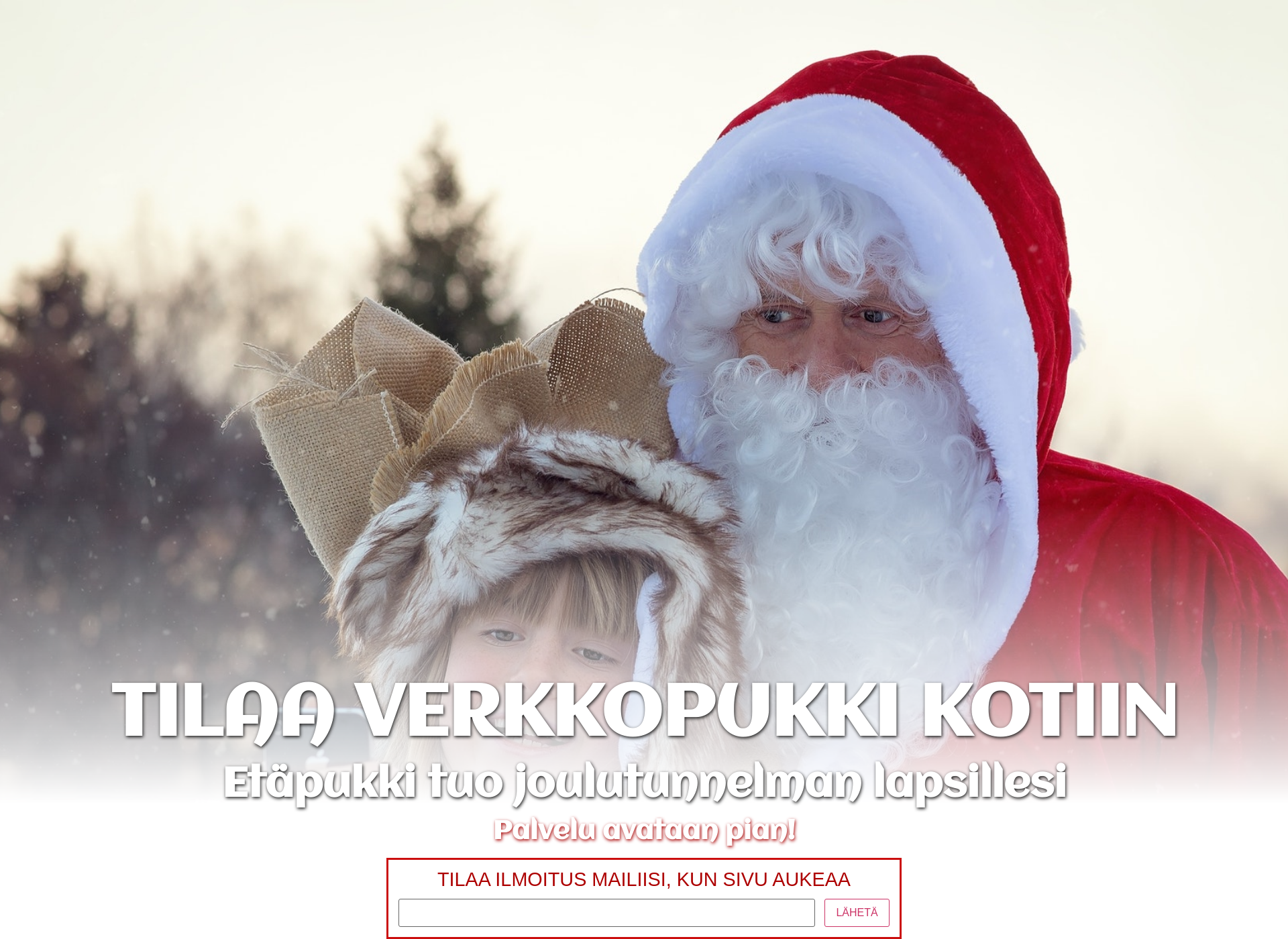 Skärmdump för verkkojoulupukki.fi