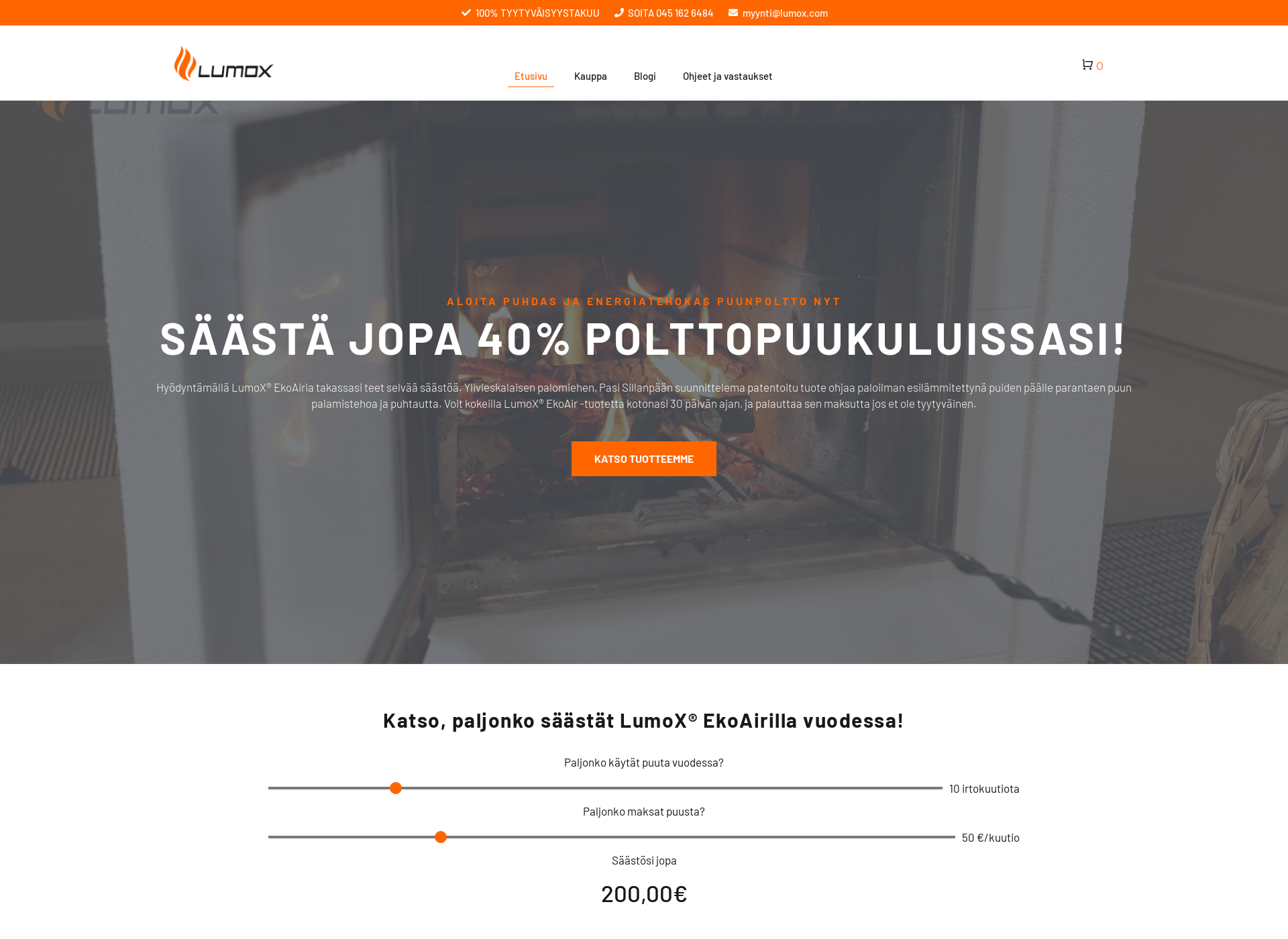 Screenshot for verkkokauppafinnwarma.fi