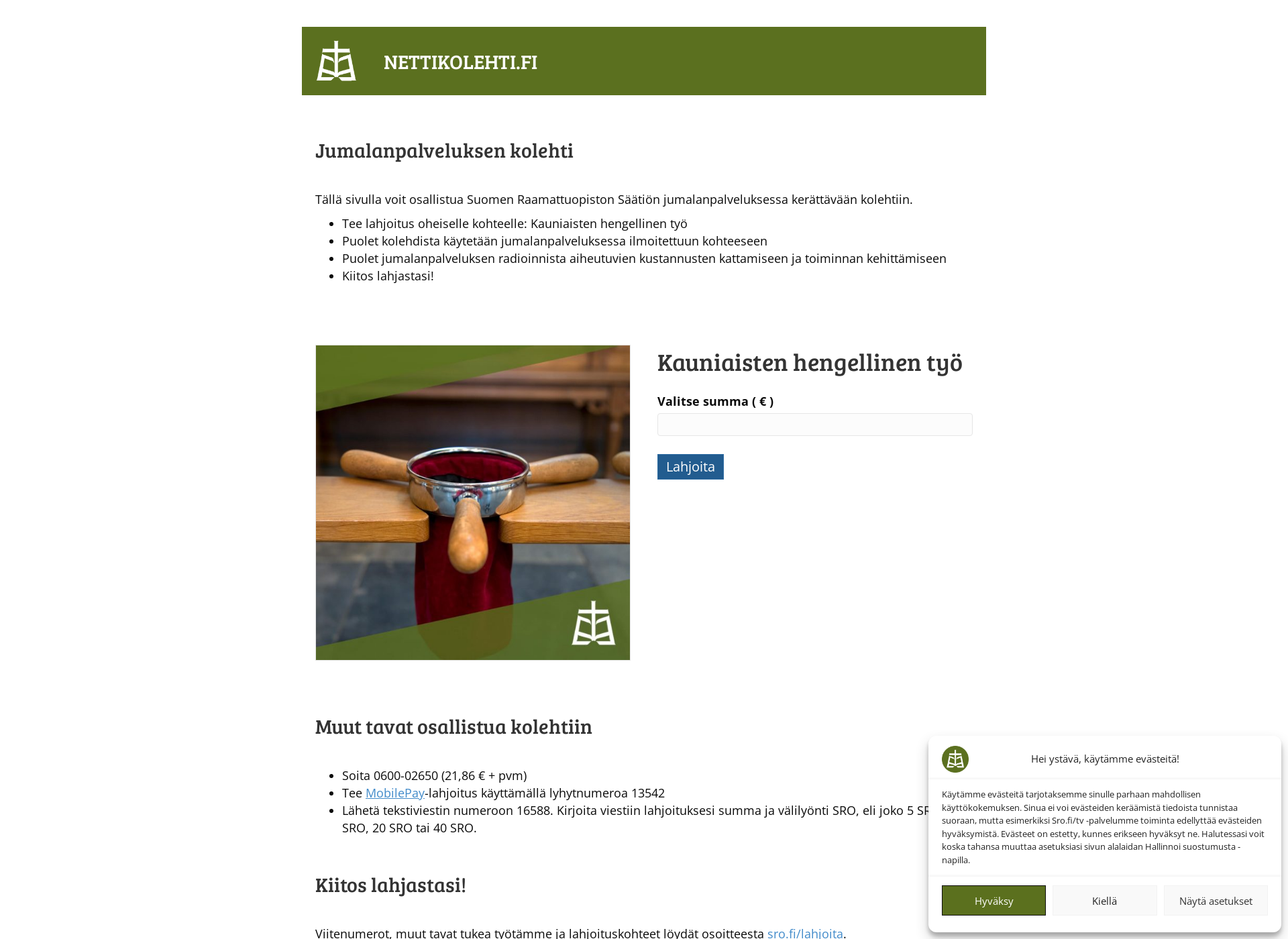 Skärmdump för verkkokolehti.fi