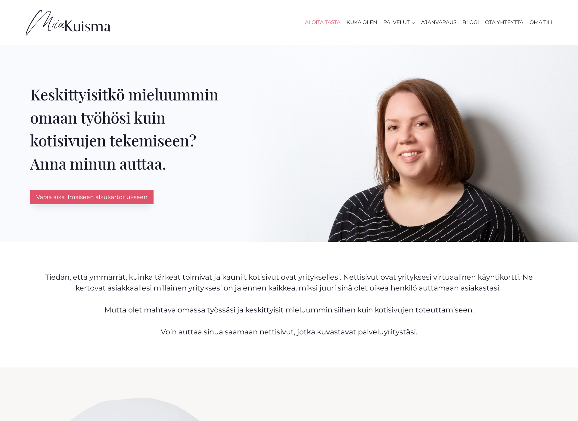 Skärmdump för verkkokurssiviikonlopussa.fi