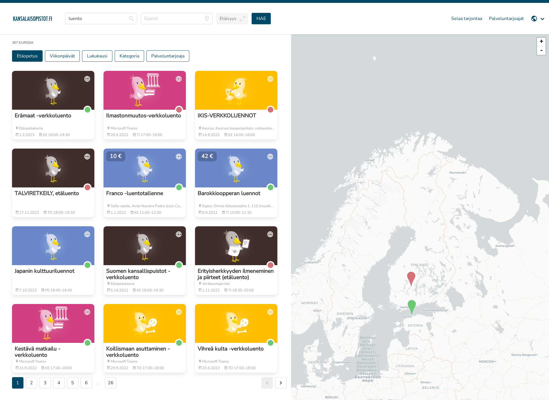 Screenshot for verkkoluennot.fi