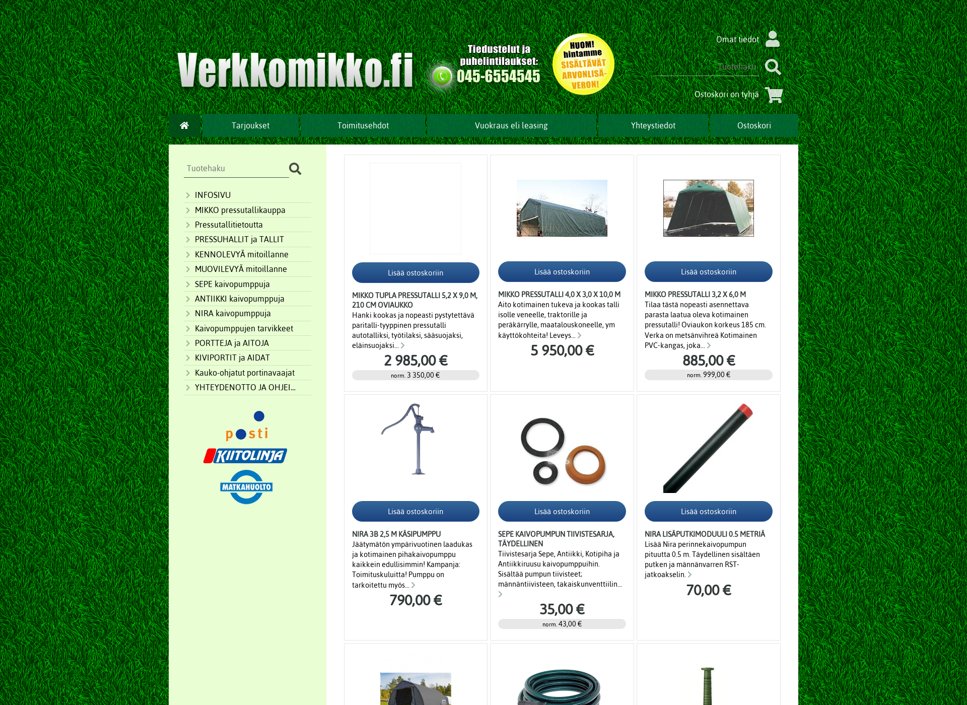 Skärmdump för verkkomikko.fi