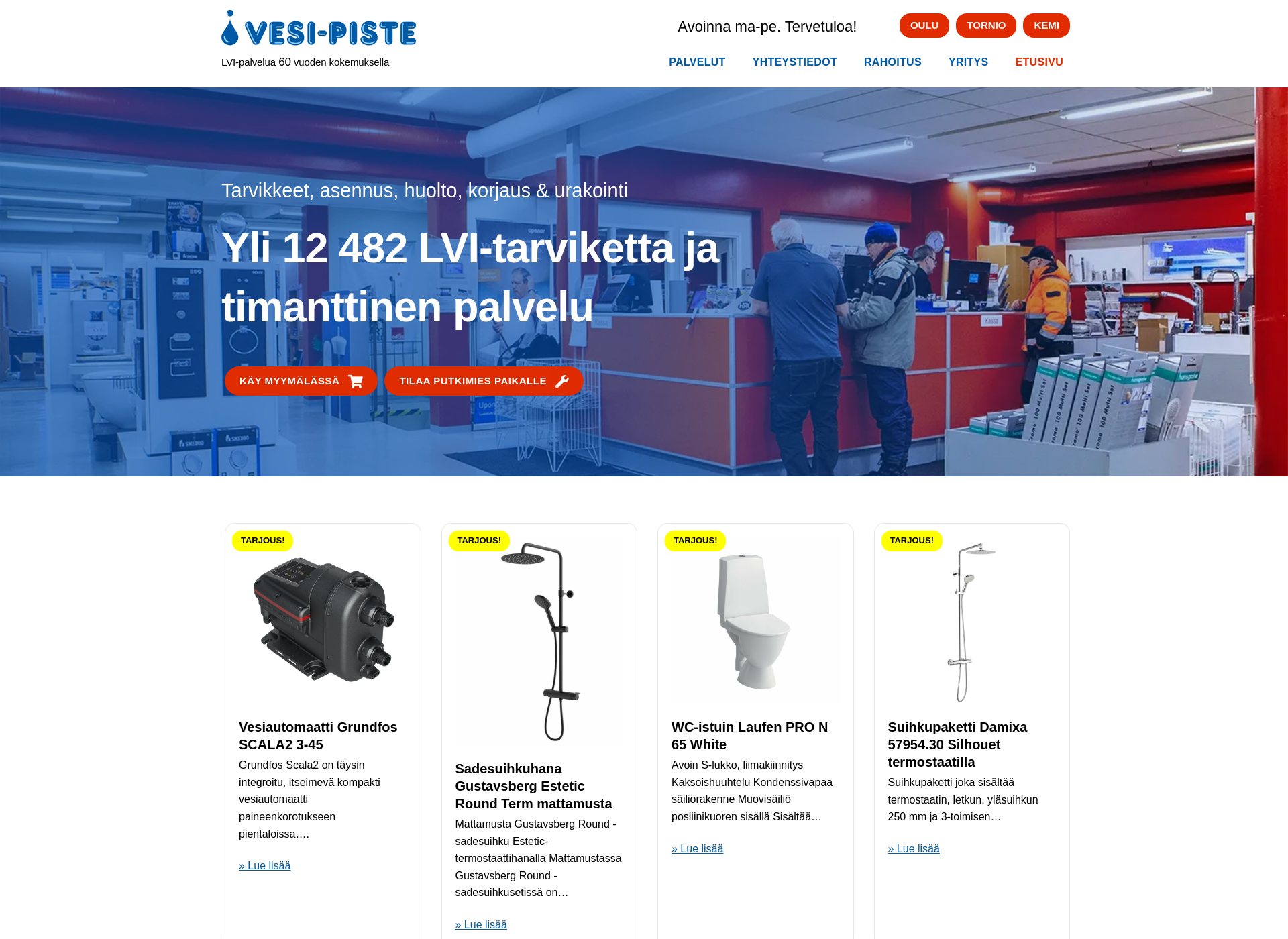 Screenshot for verkkoputkimies.fi