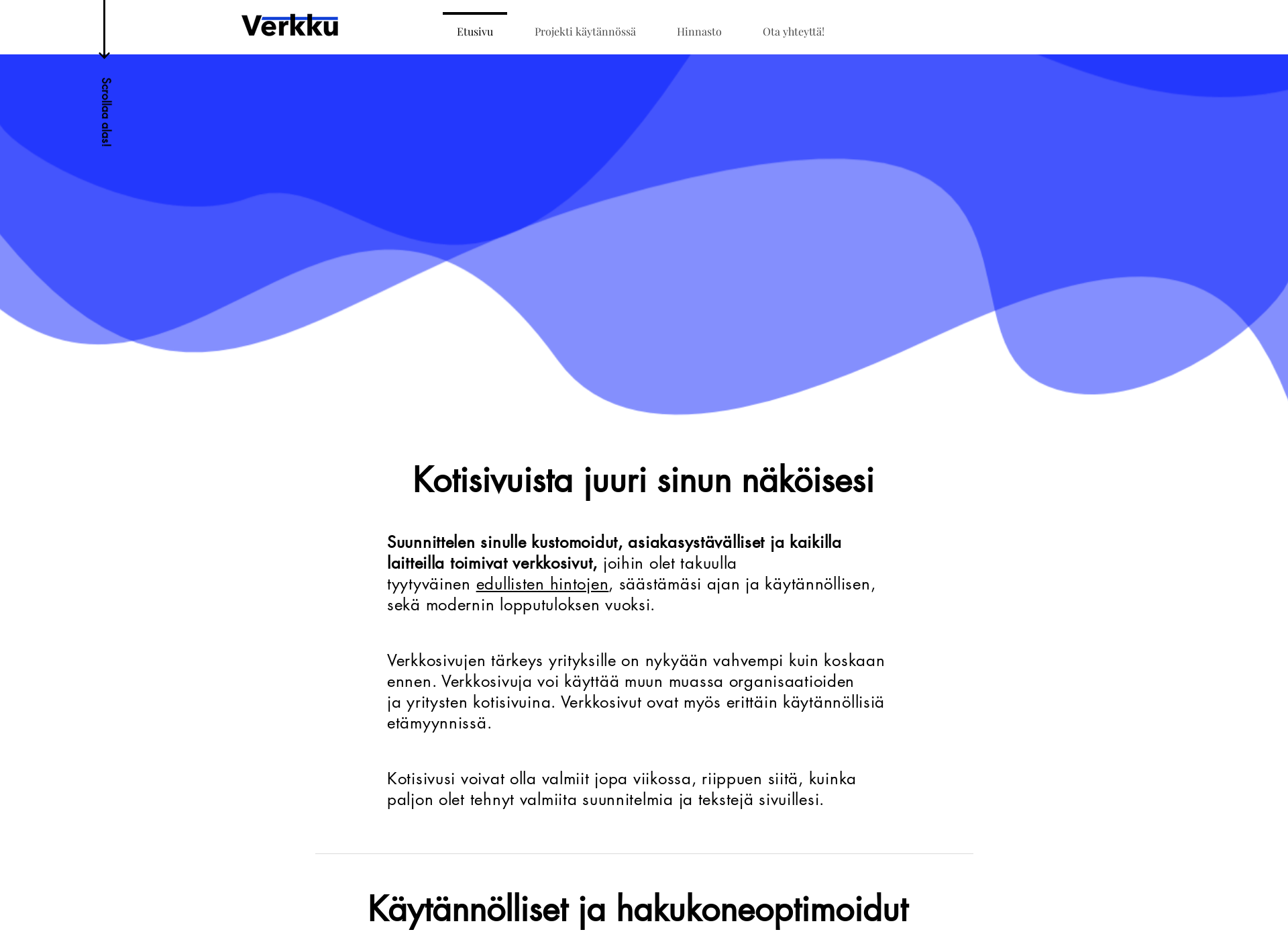 Skärmdump för verkku.fi