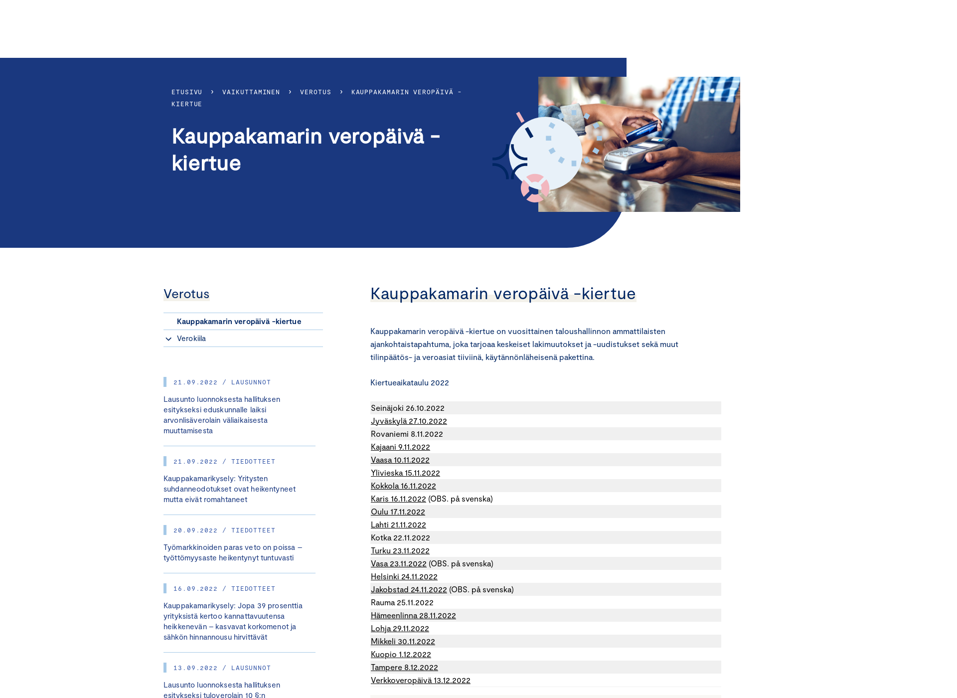 Screenshot for veropäivä.fi
