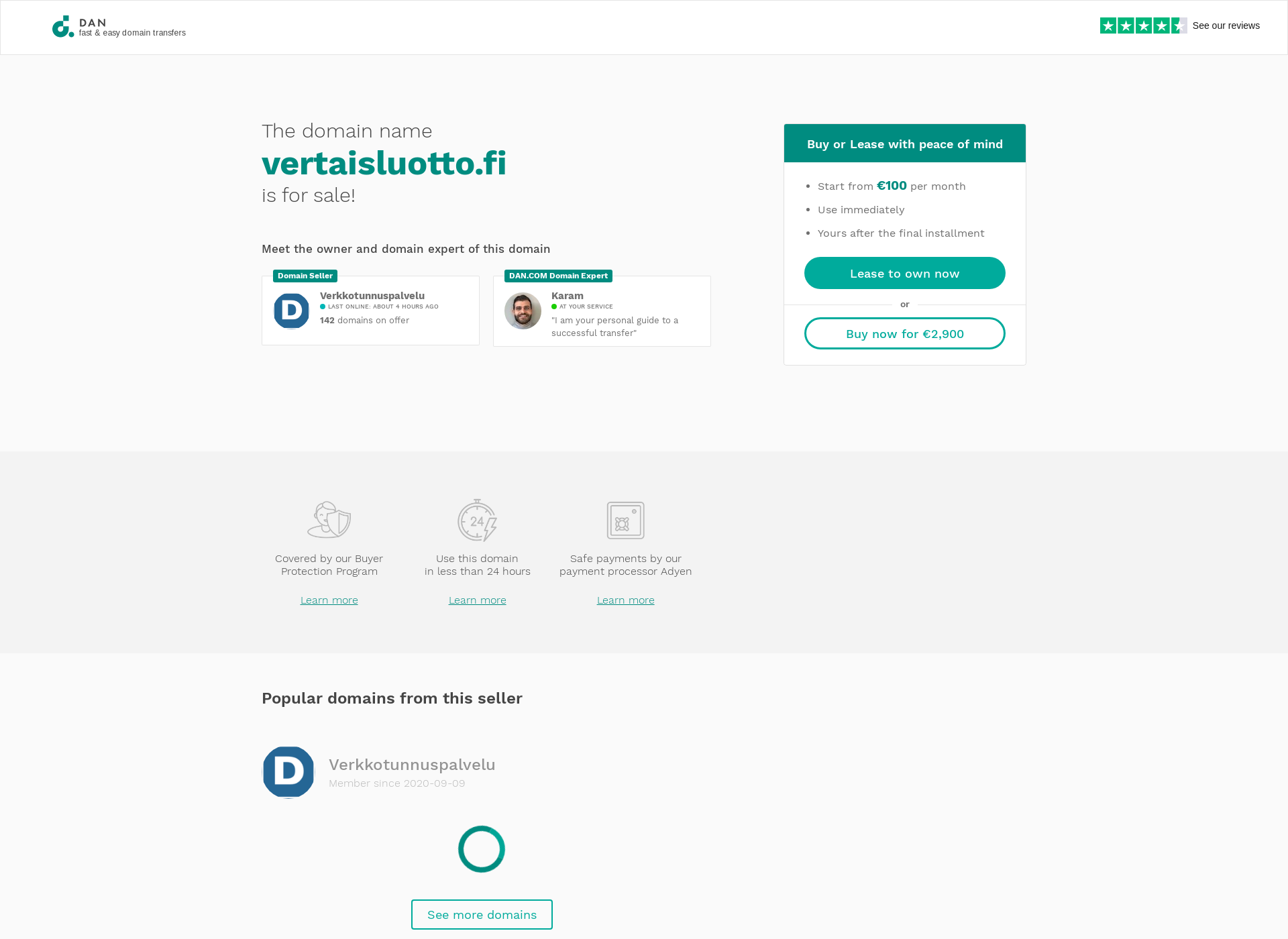Screenshot for vertaisluotto.fi