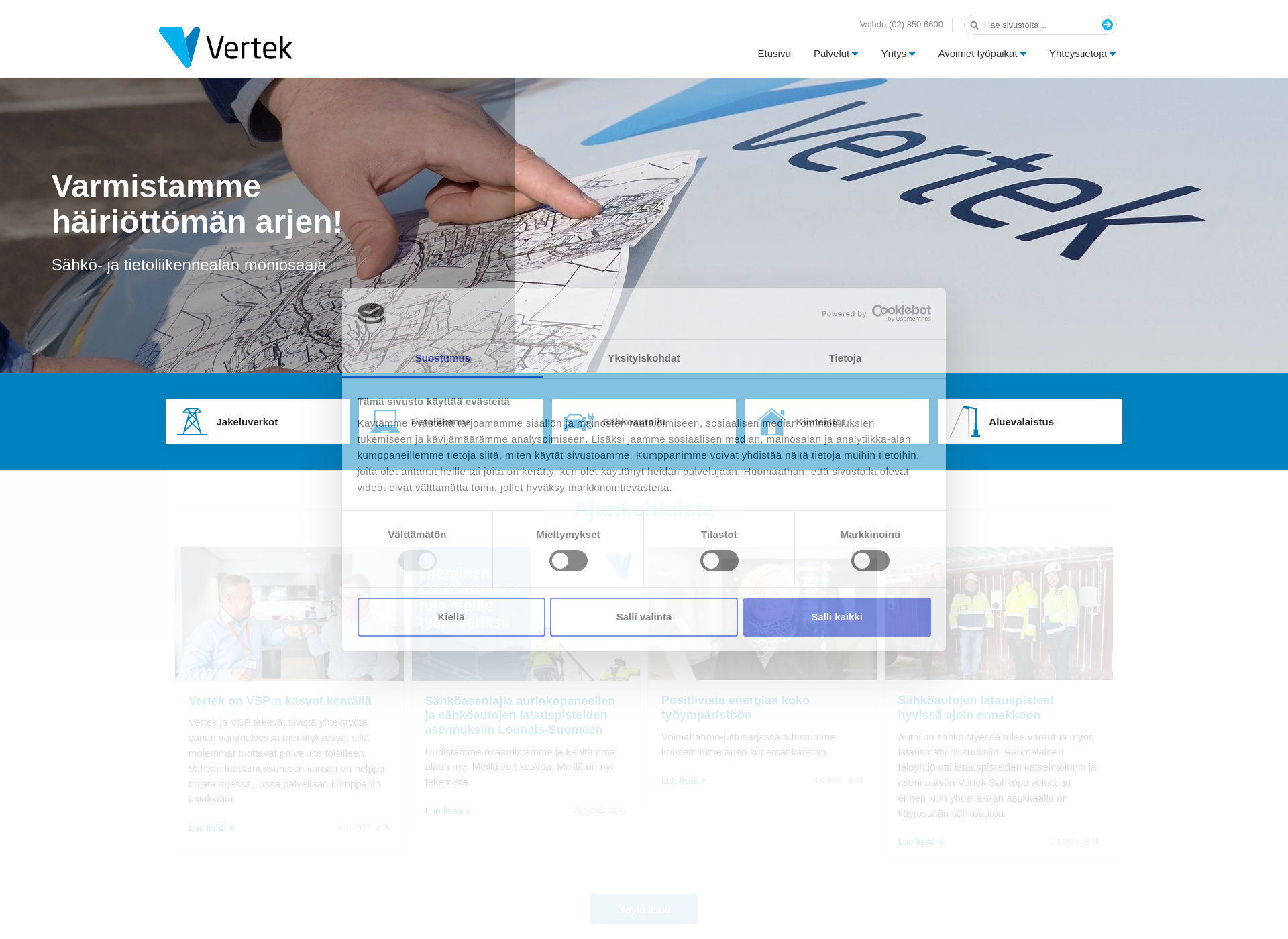 Screenshot for verteksp.fi