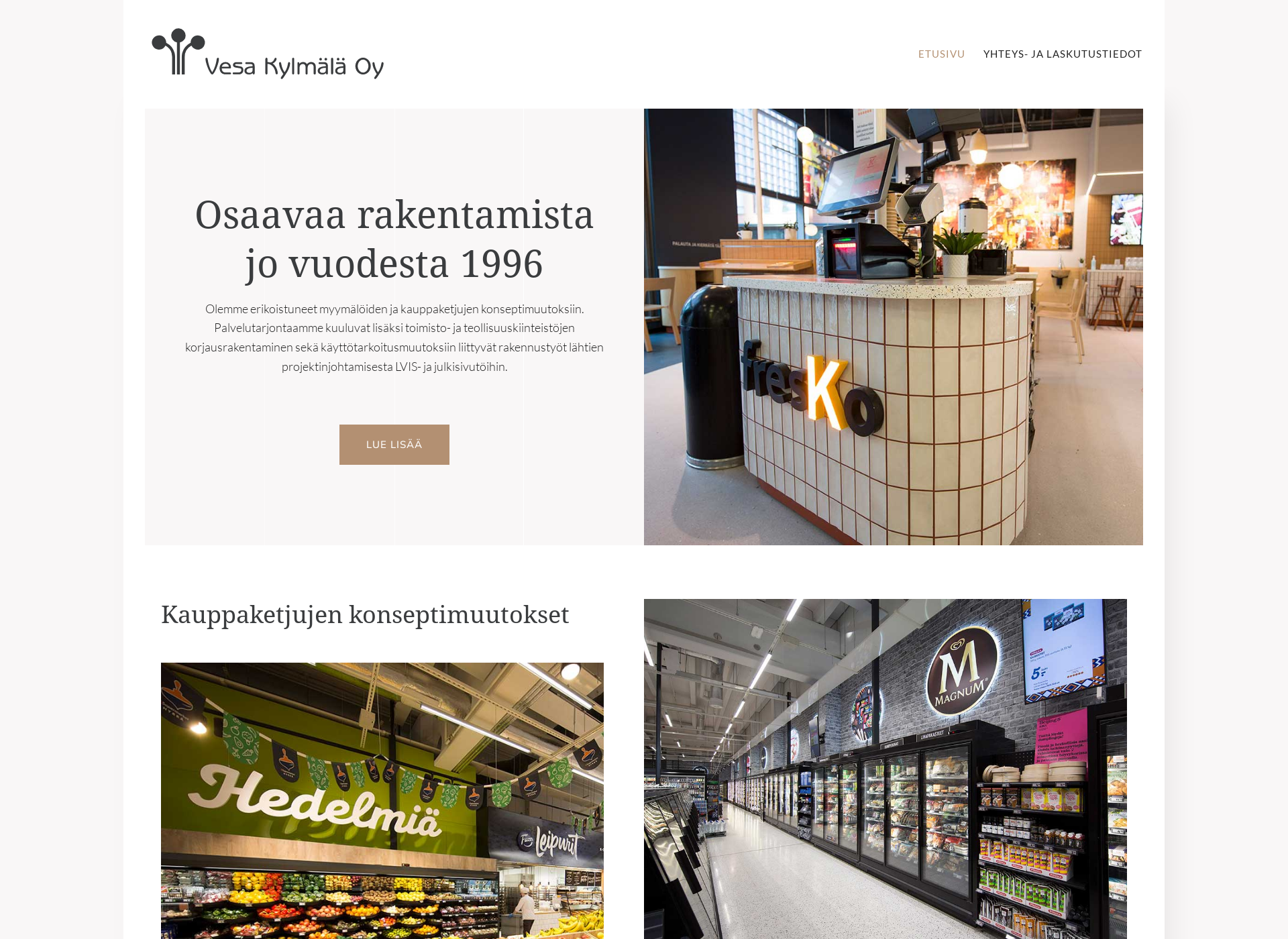 Screenshot for vesakylmala.fi