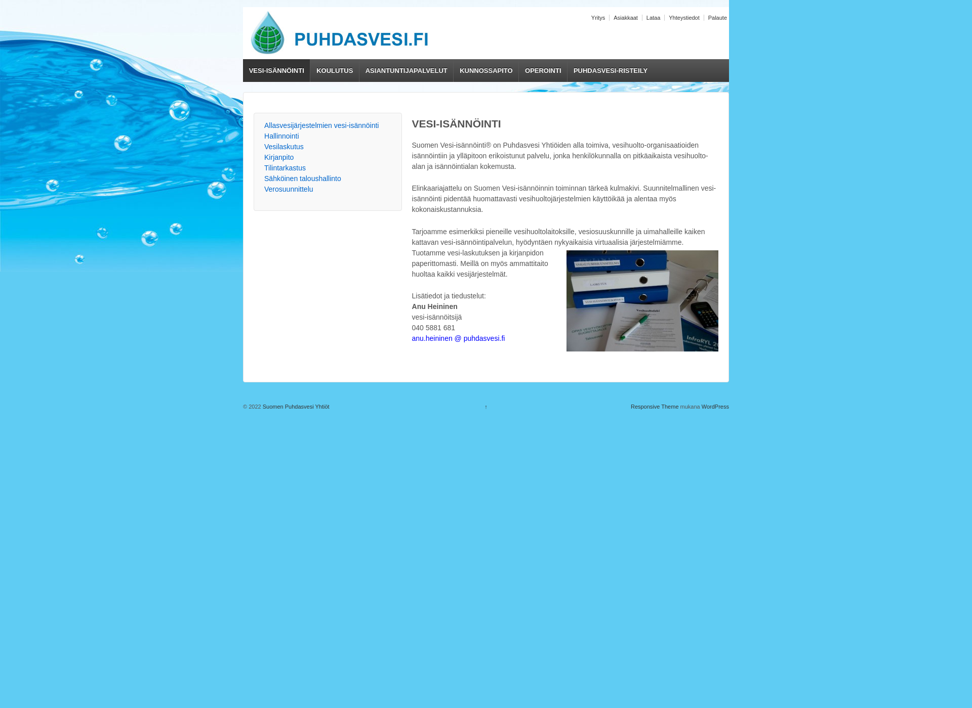 Screenshot for vesi-isannointi.fi