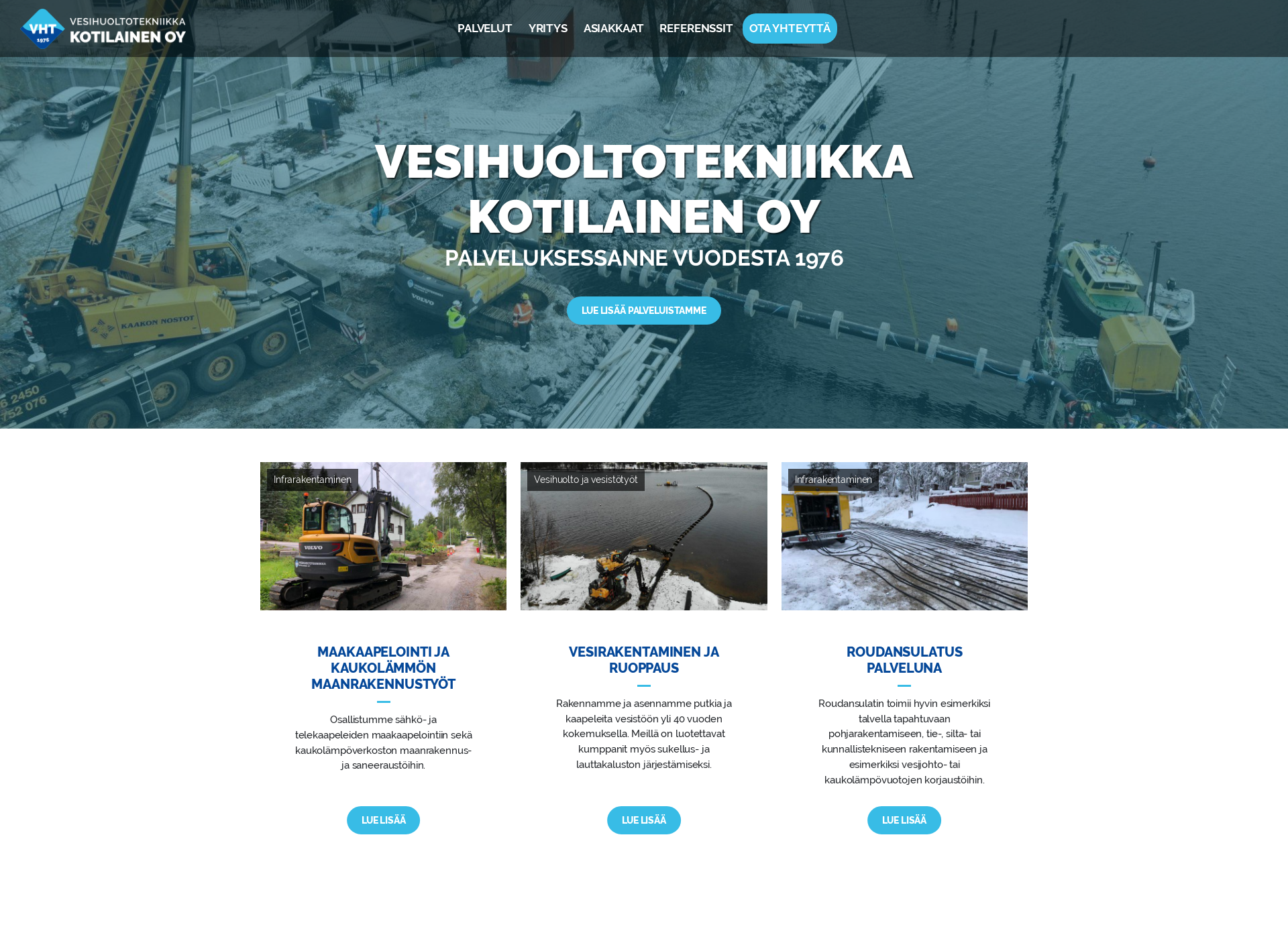 Screenshot for vesihuoltotekniikka.fi